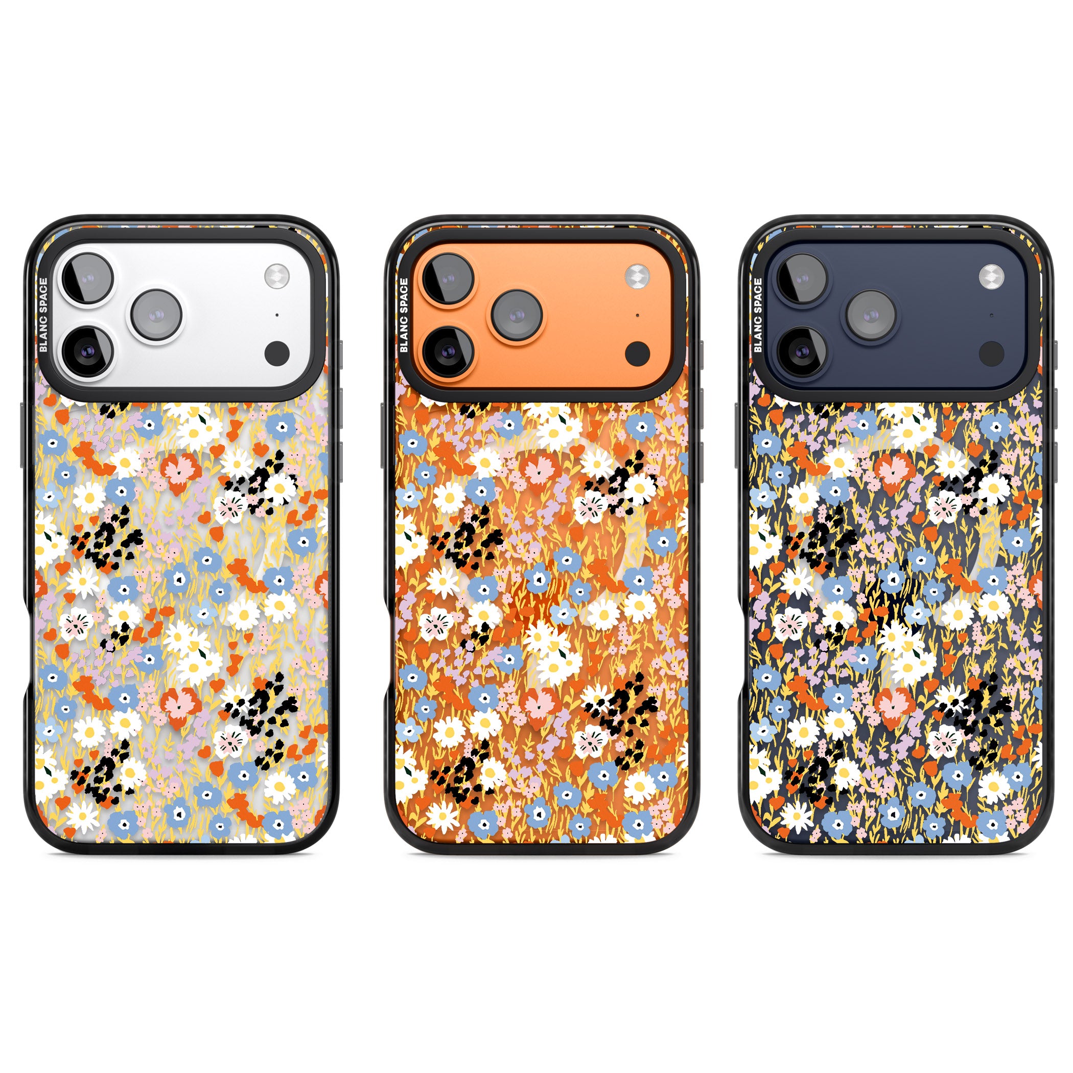 Floral Delight: Vibrant Blooms iPhone 17 Pro Impact Pro Black Phone Case APT Impact Protection