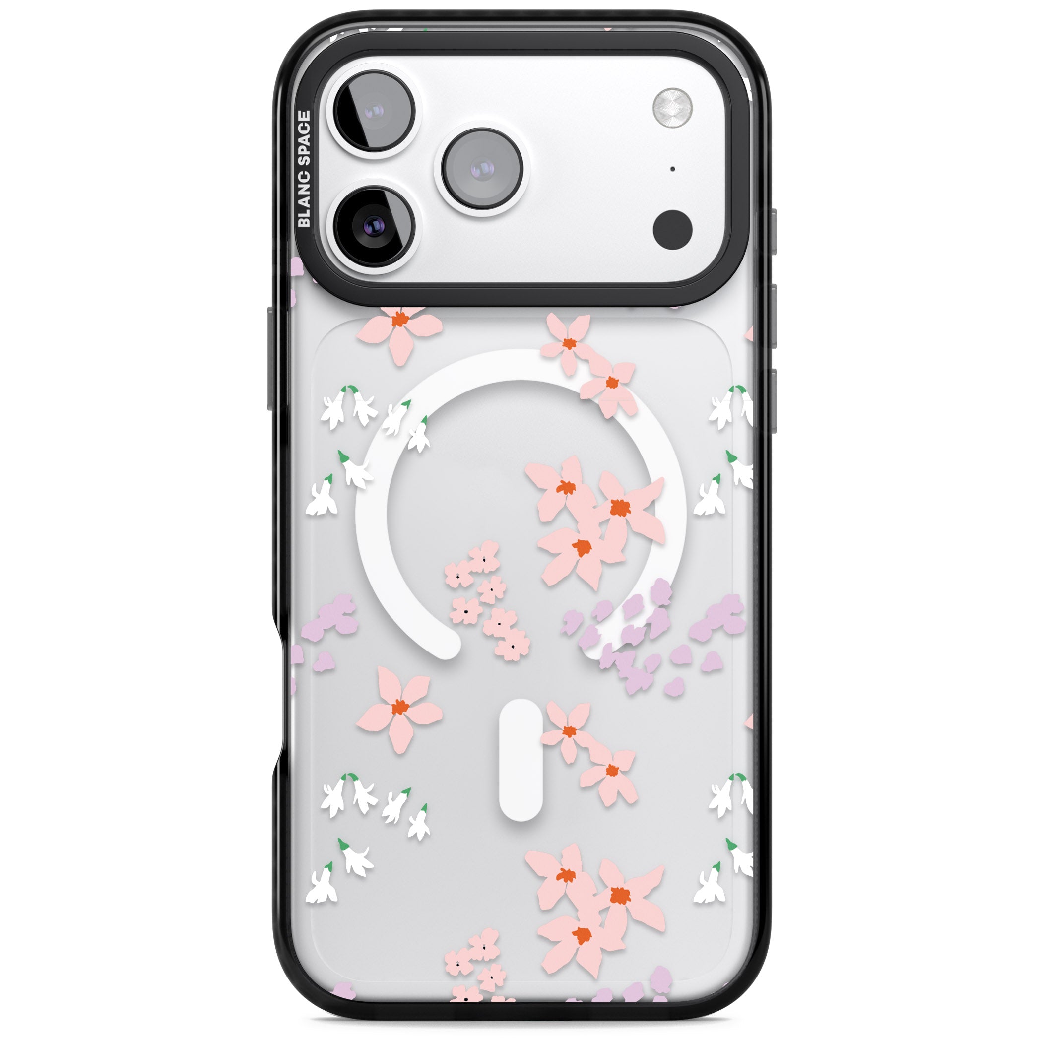 Pink & Purple Flower Mix iPhone 17 Pro Max Impact Pro Black Phone Case