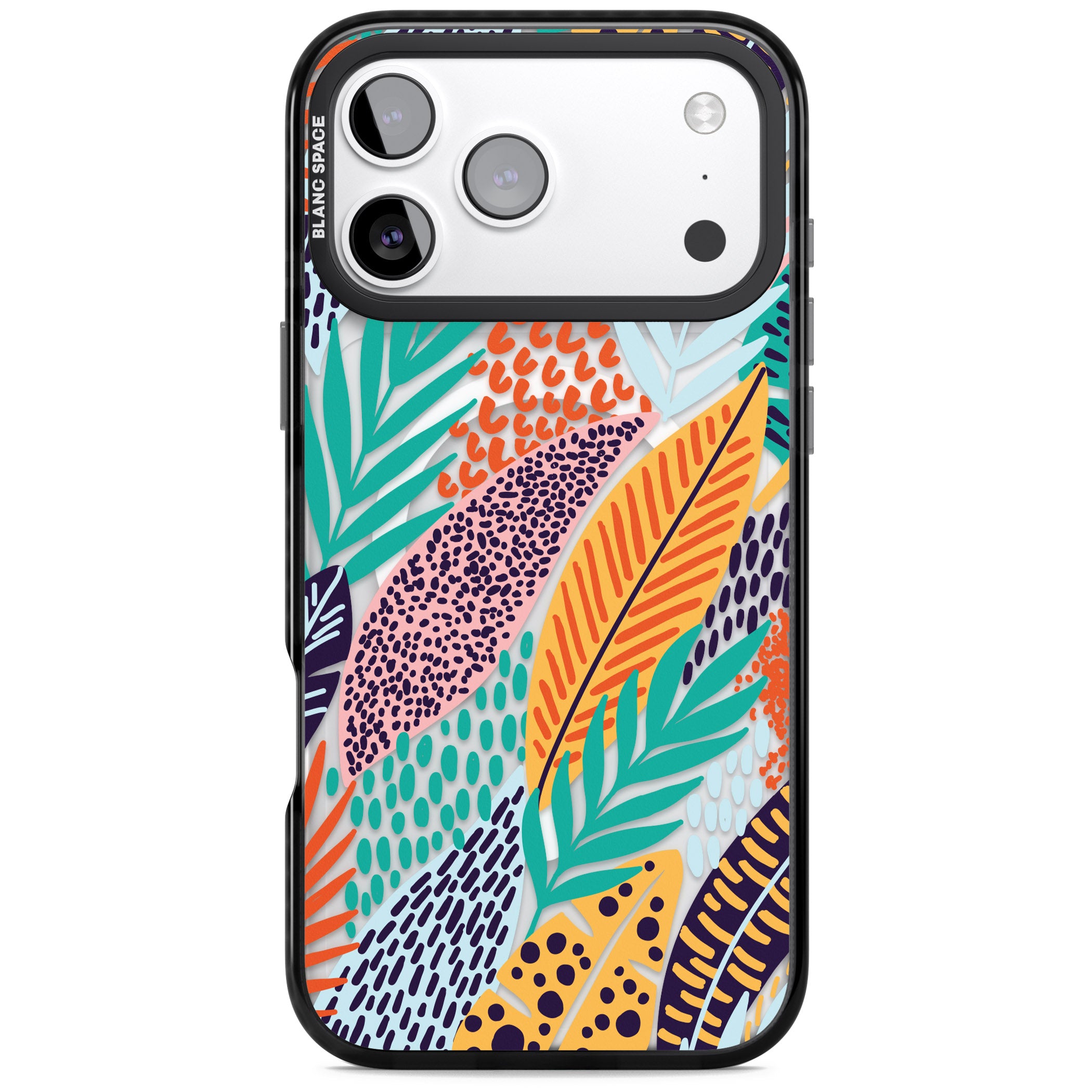 Colourful Leaves Mixture iPhone 17 Pro Max Impact Pro Black Phone Case