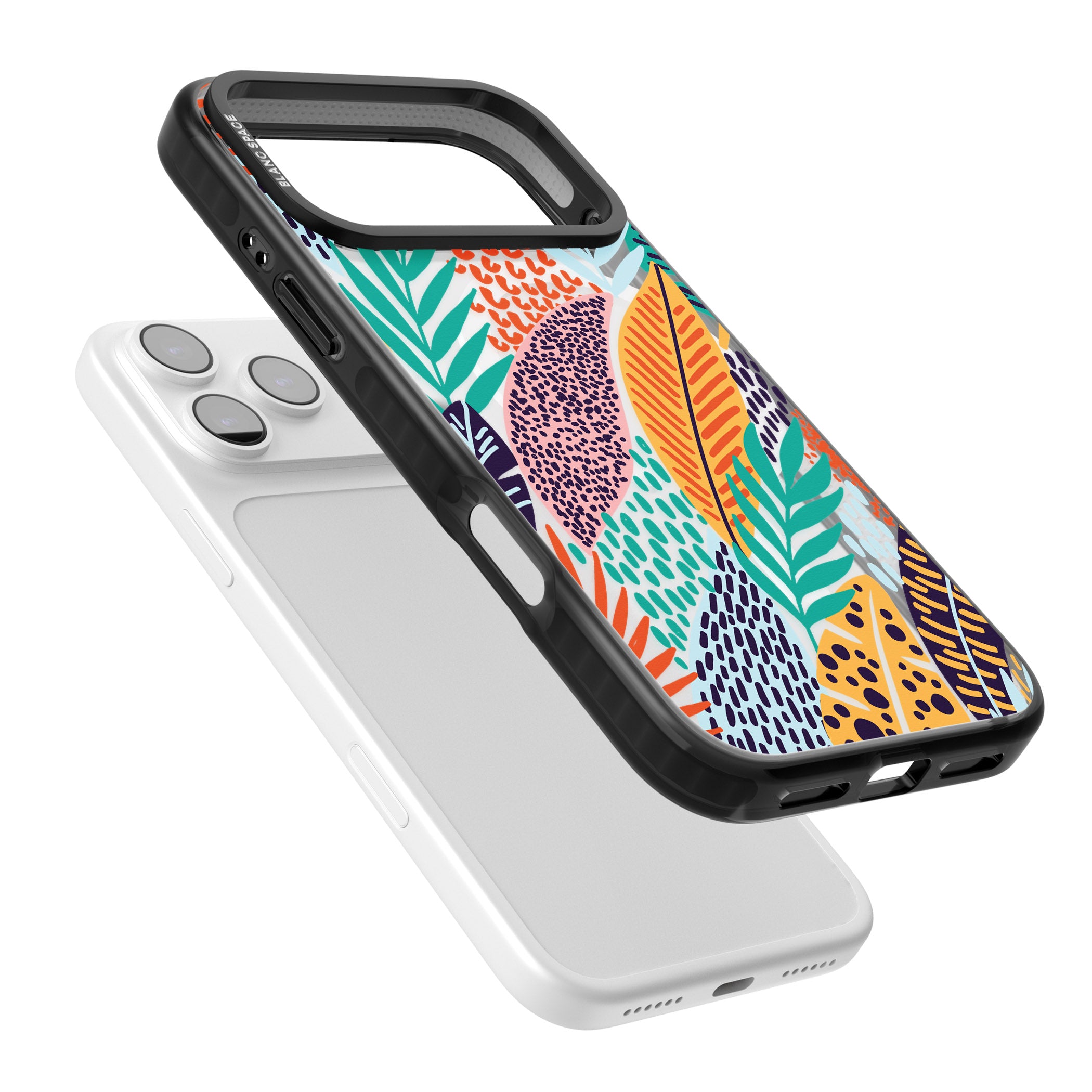 Colourful Leaves Mixture iPhone 17 Pro Impact Pro Black Phone Case Colours