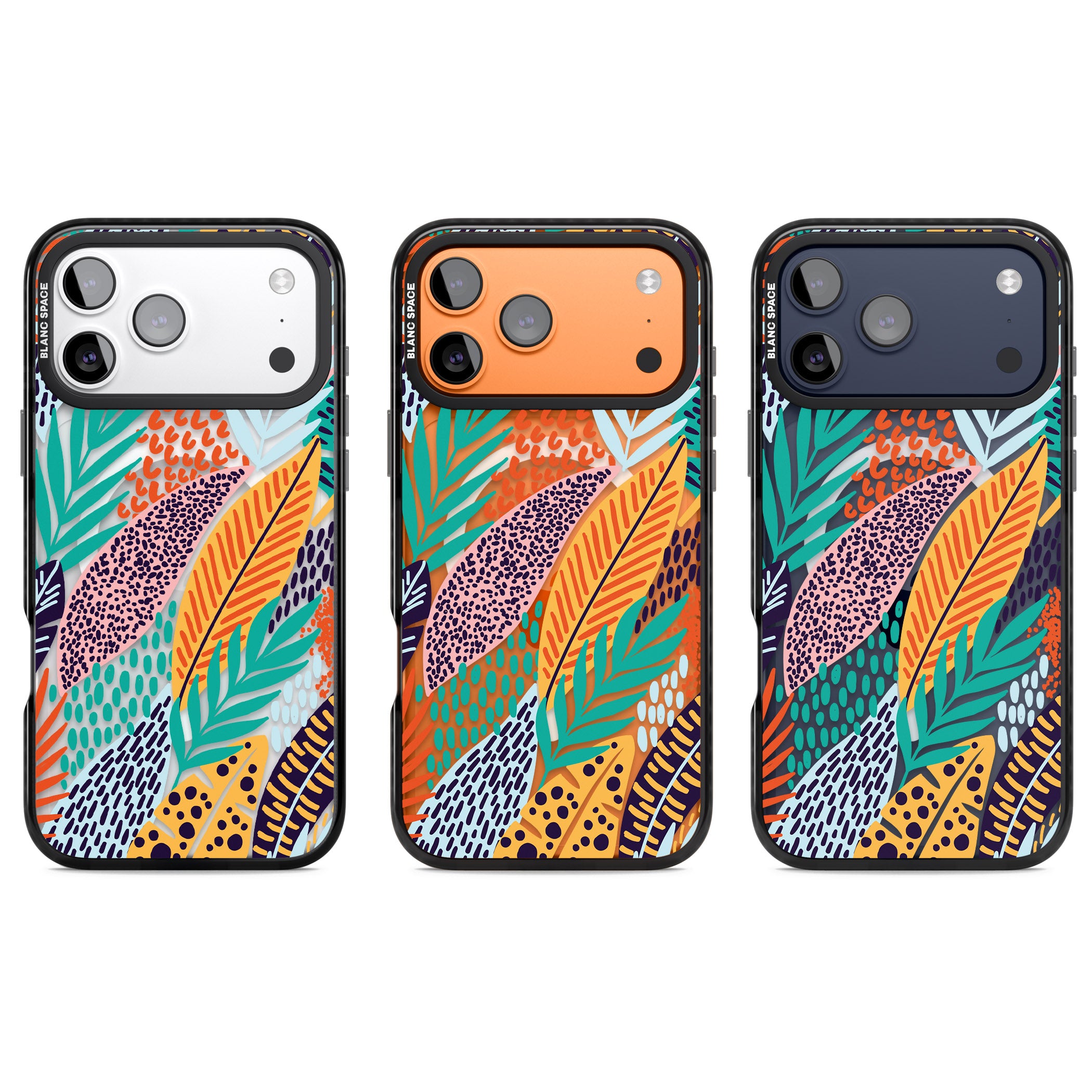 Colourful Leaves Mixture iPhone 17 Pro Impact Pro Black Phone Case APT Impact Protection