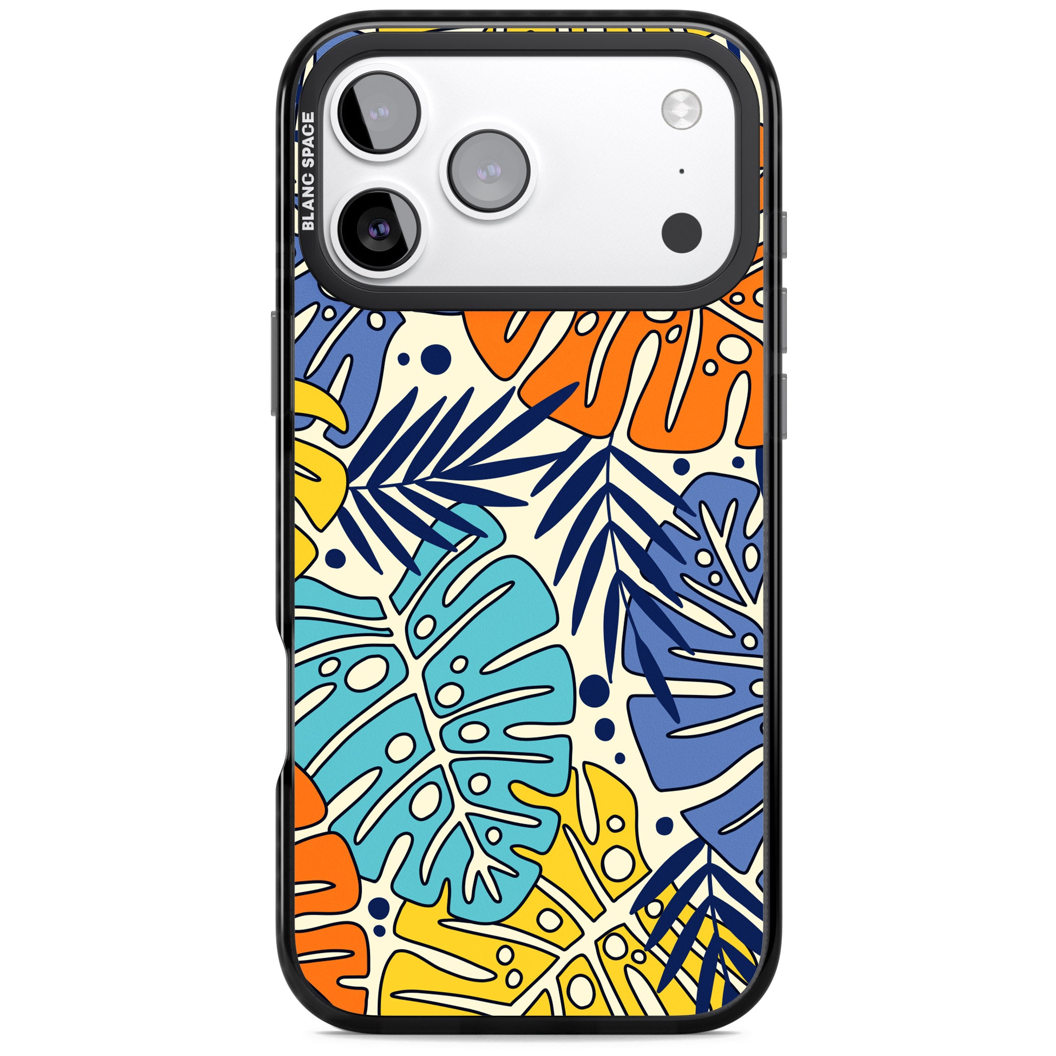 Beach Leaves iPhone 17 Pro Impact Pro Black Phone Case