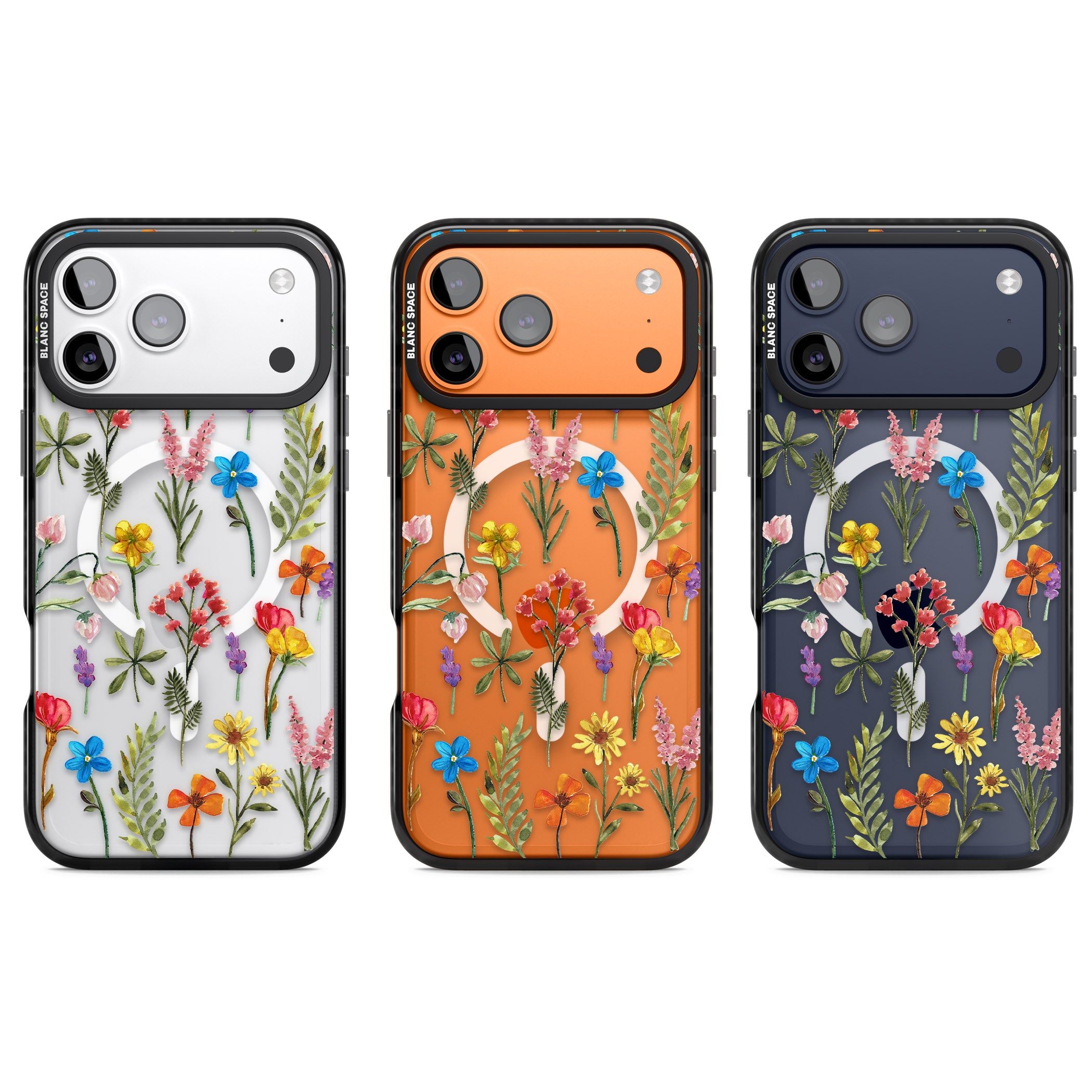 Spring Botanicals iPhone 17 Pro Impact Pro Black Phone Case APT Impact Protection