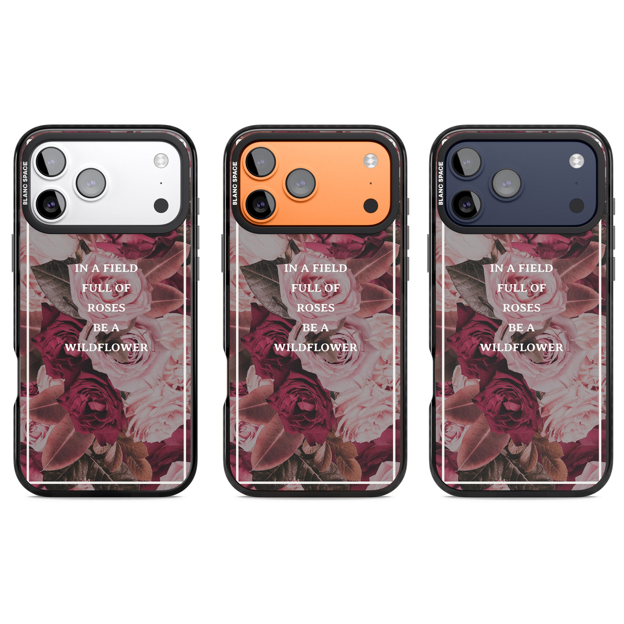 Wildflower Floral Quote iPhone 17 Pro Impact Pro Black Phone Case APT Impact Protection