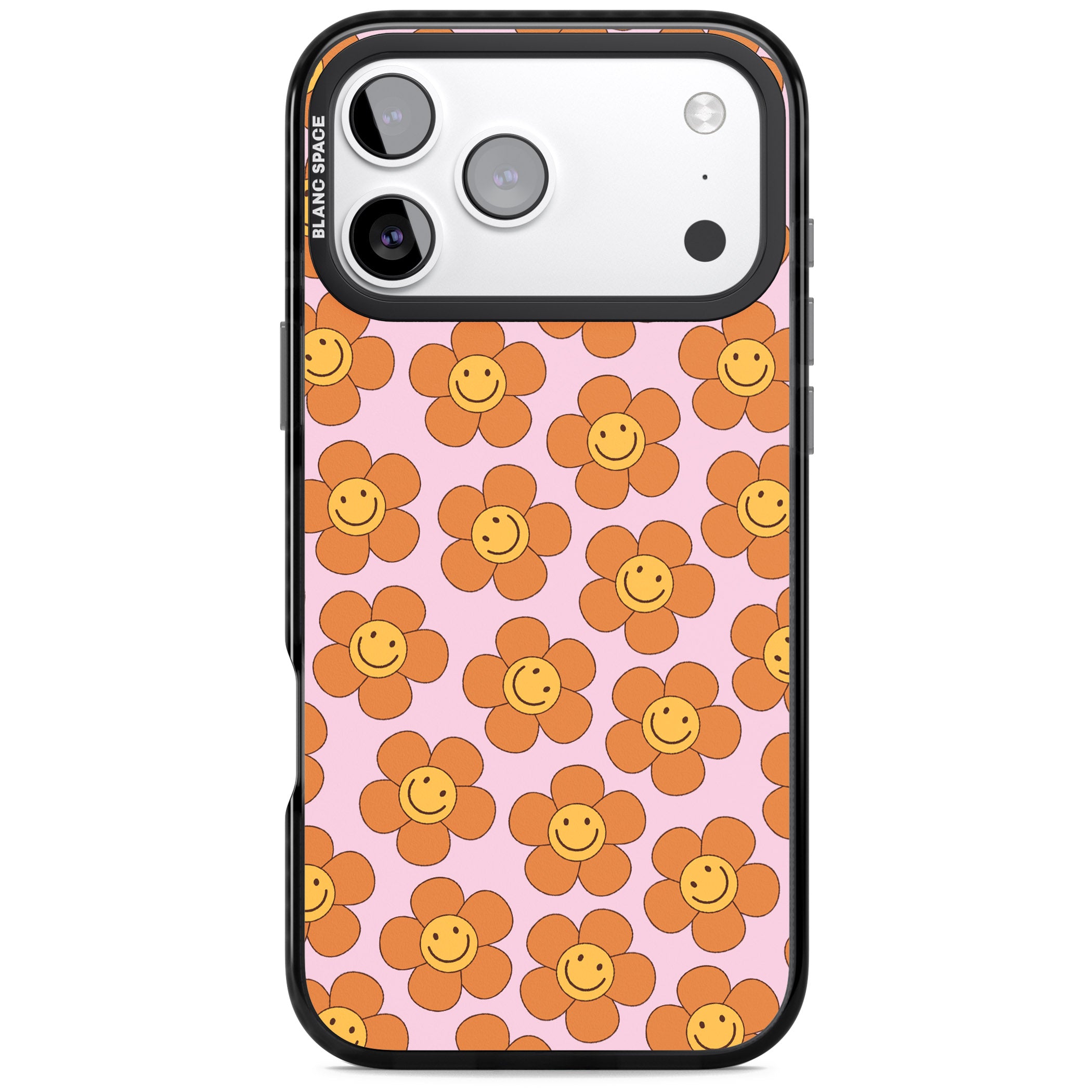 Floral Smiles iPhone 17 Pro Impact Pro Black Phone Case