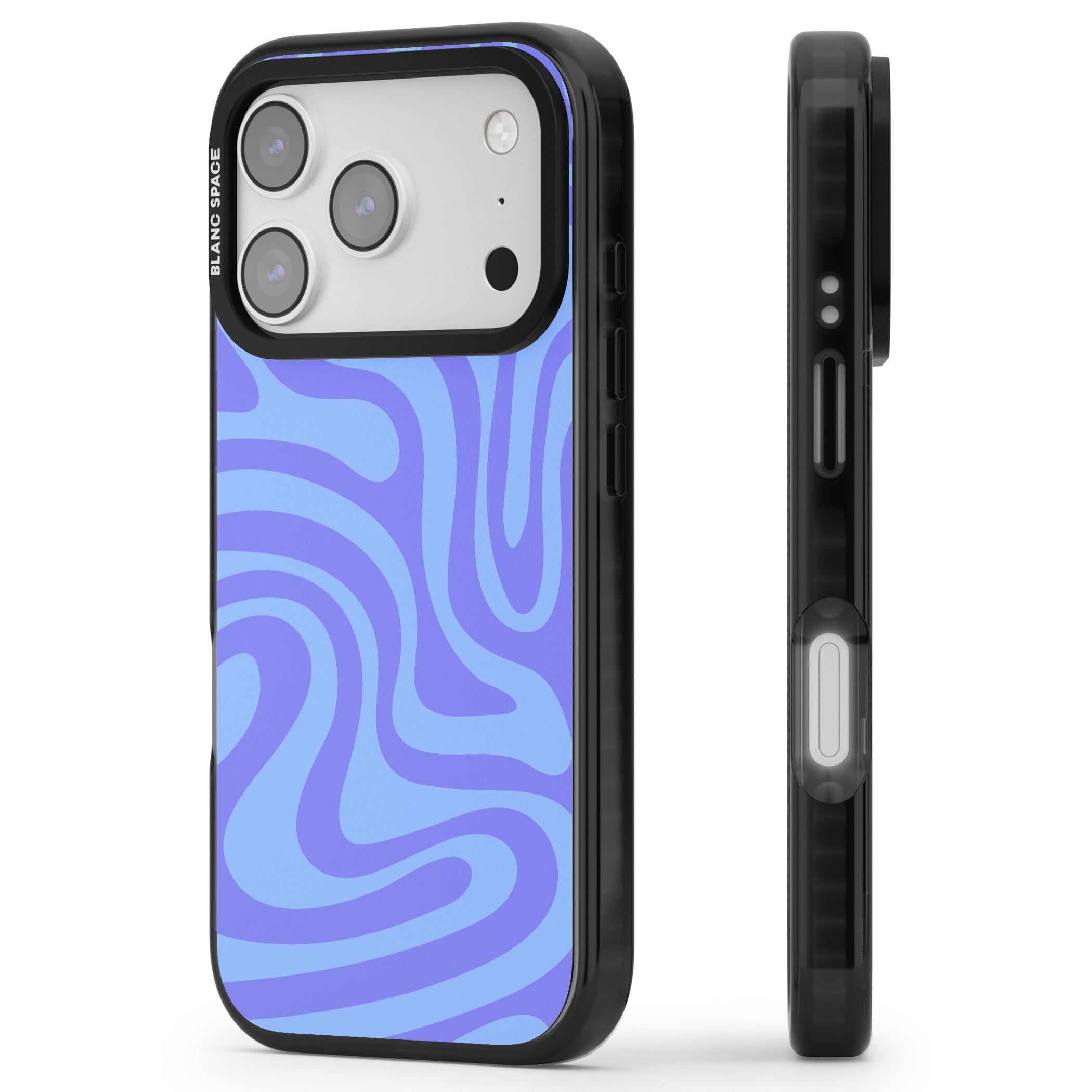 Tranquil Waves iPhone 17 Pro Max Impact Pro Black Phone Case Side Profile