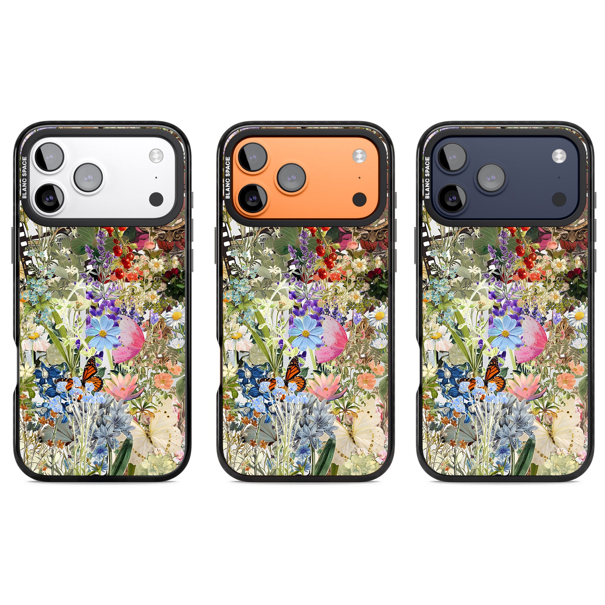 Flower Mix Collage iPhone 17 Pro Impact Pro Black Phone Case APT Impact Protection