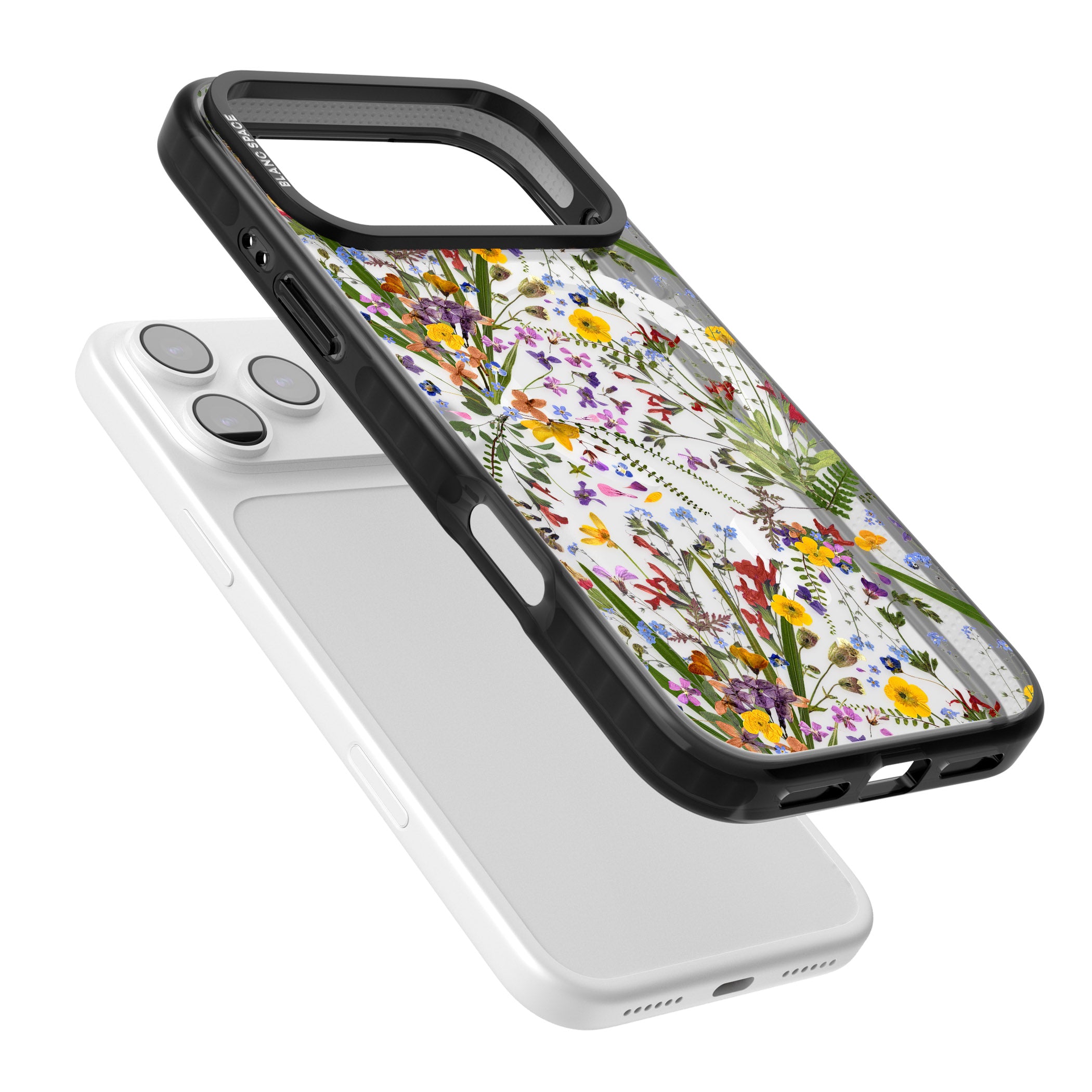 Wildflower & Leaves iPhone 17 Pro Max Impact Pro Black Phone Case Colours