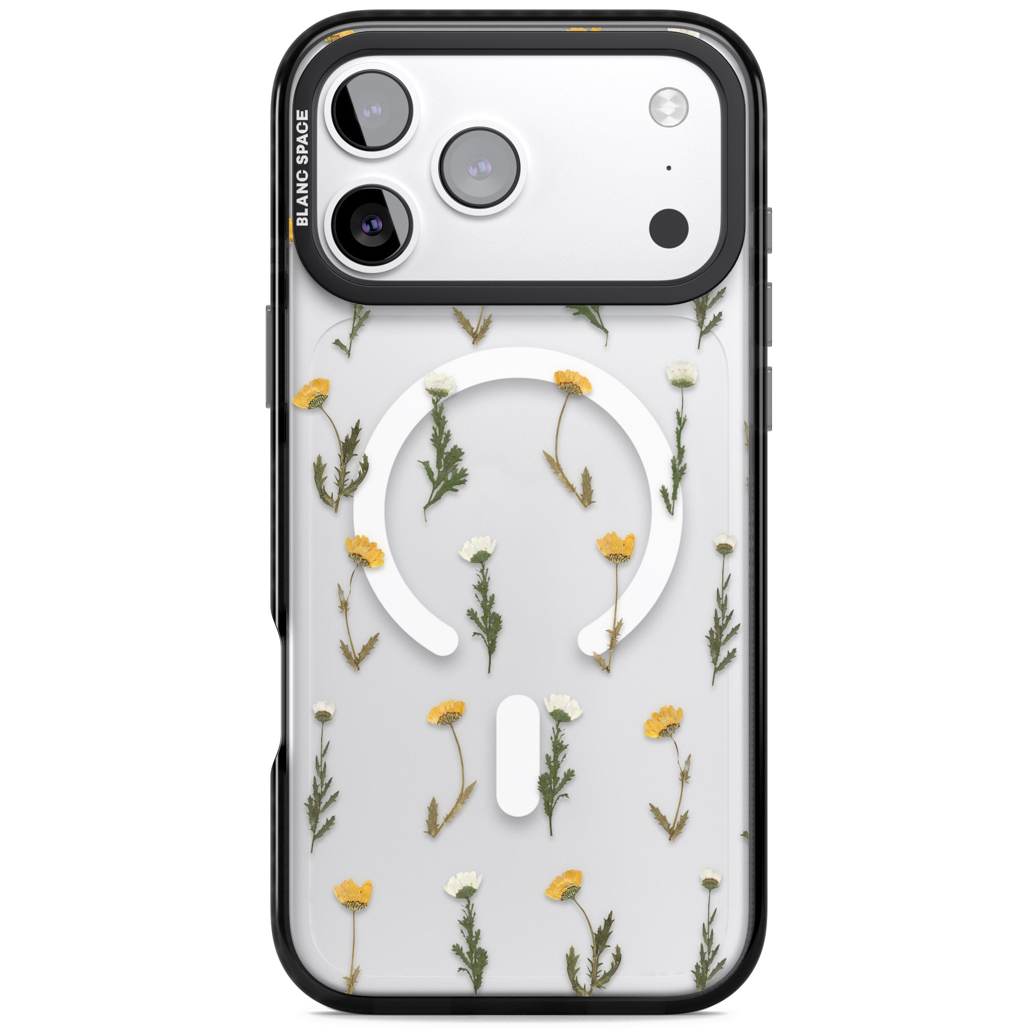 Pressed Flower iPhone 17 Pro Max Impact Pro Black Phone Case