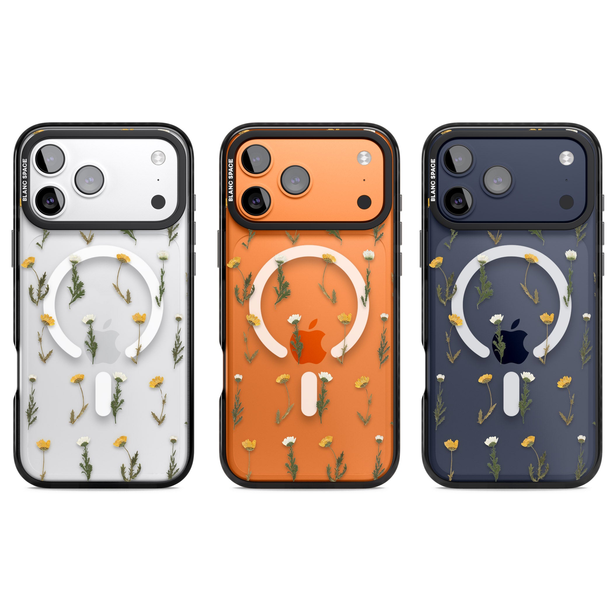 Pressed Flower iPhone 17 Pro Impact Pro Black Phone Case APT Impact Protection