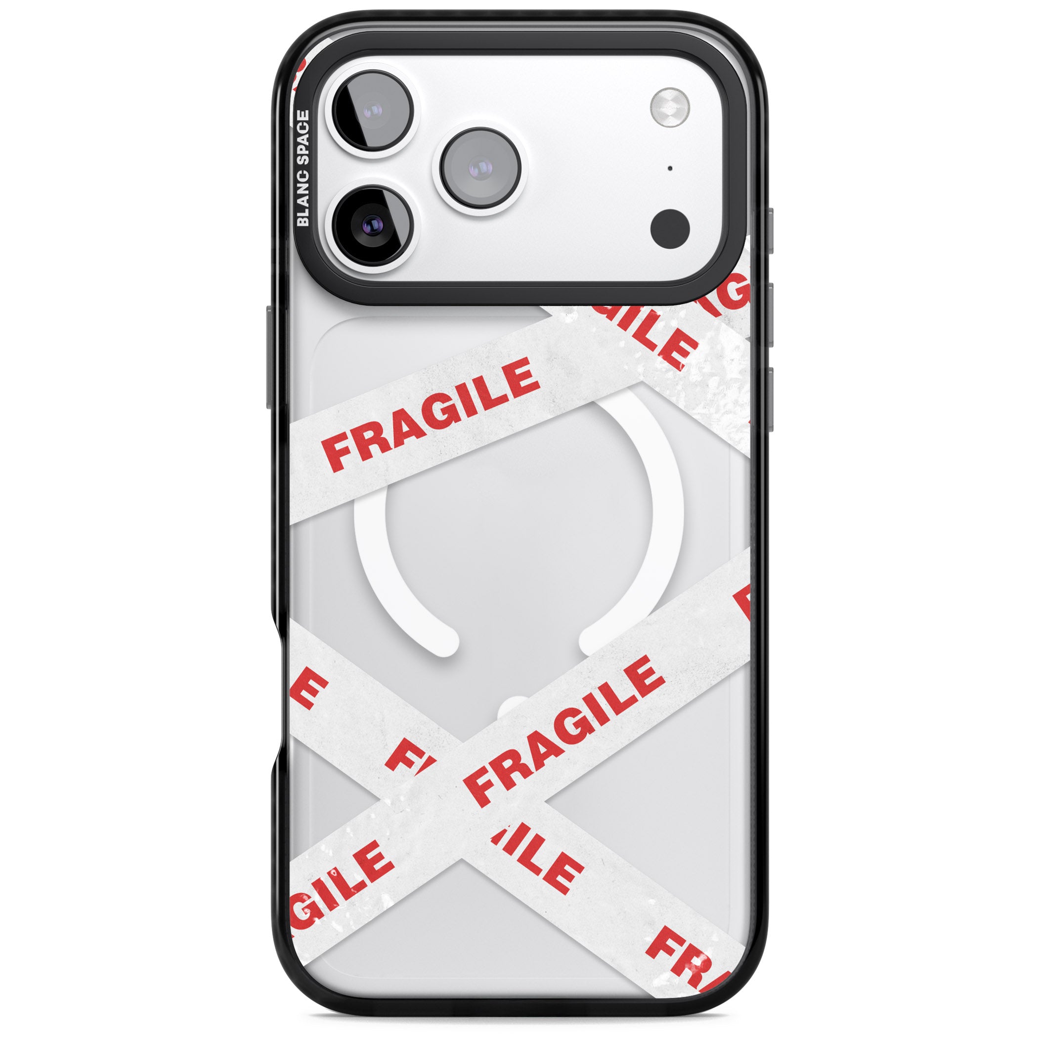 Fragile Tape iPhone 17 Pro Impact Pro Black Phone Case