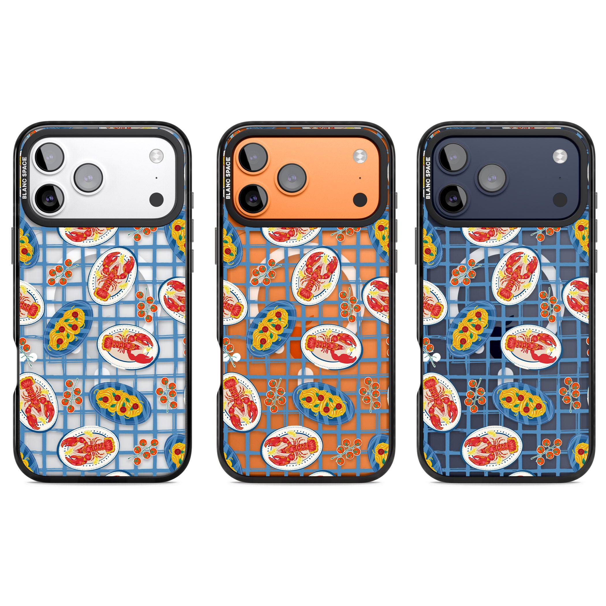 Lobster & Pasta Picnic iPhone 17 Pro Impact Pro Black Phone Case APT Impact Protection