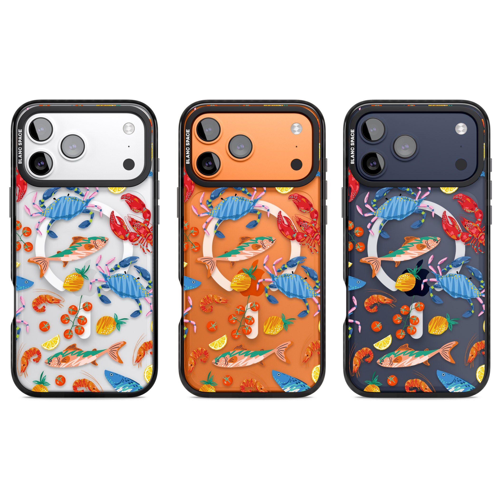 Vibrant Sealife iPhone 17 Pro Impact Pro Black Phone Case APT Impact Protection