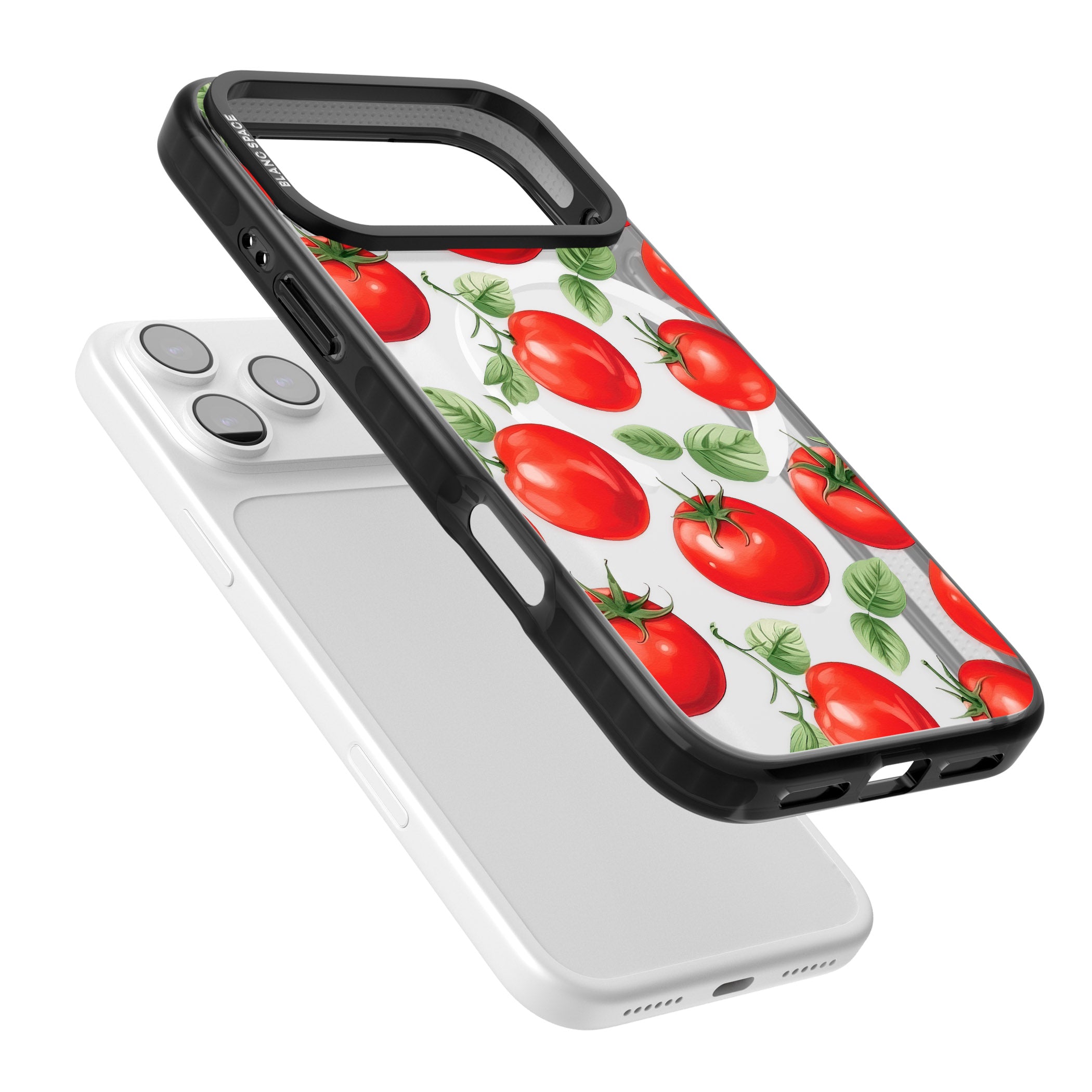 Tomato Pattern iPhone 17 Pro Impact Pro Black Phone Case Colours