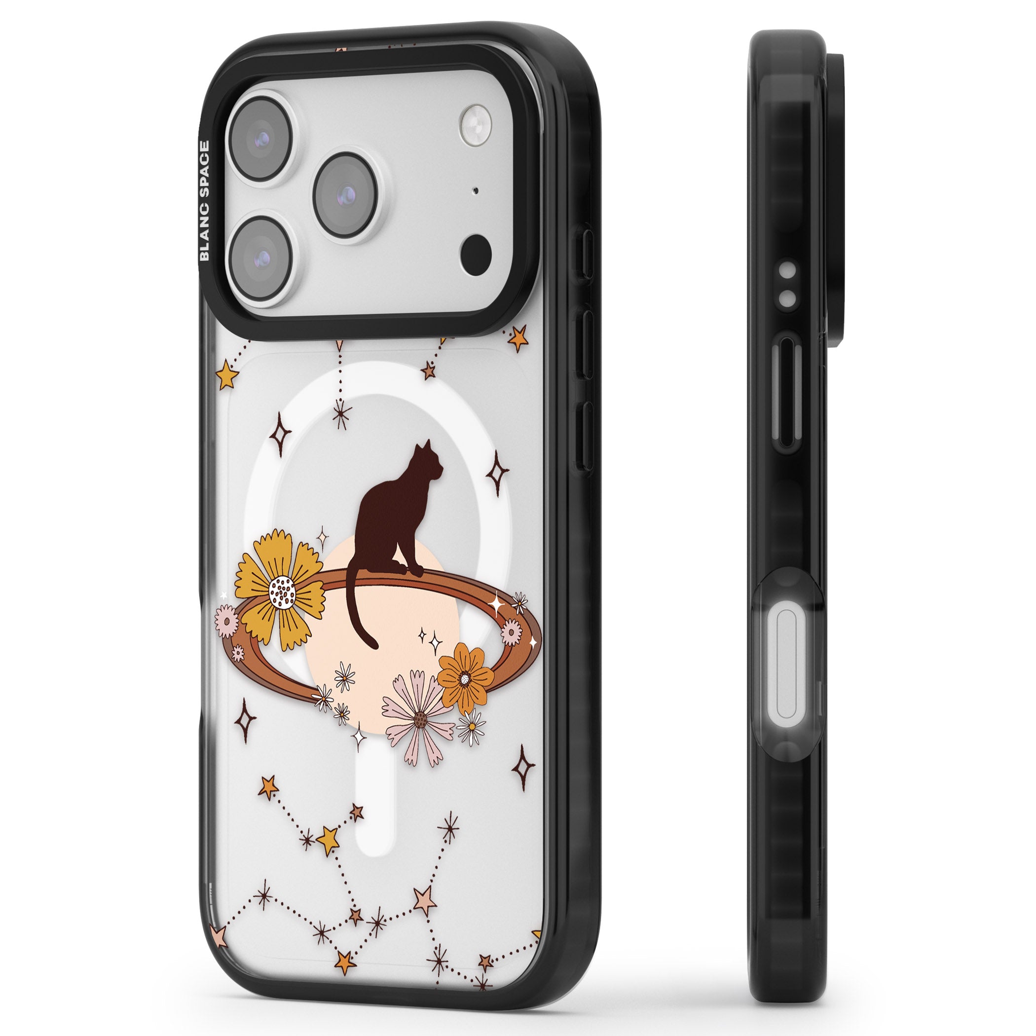 Feline Phenomenon iPhone 17 Pro Max Impact Pro Black Phone Case Side Profile