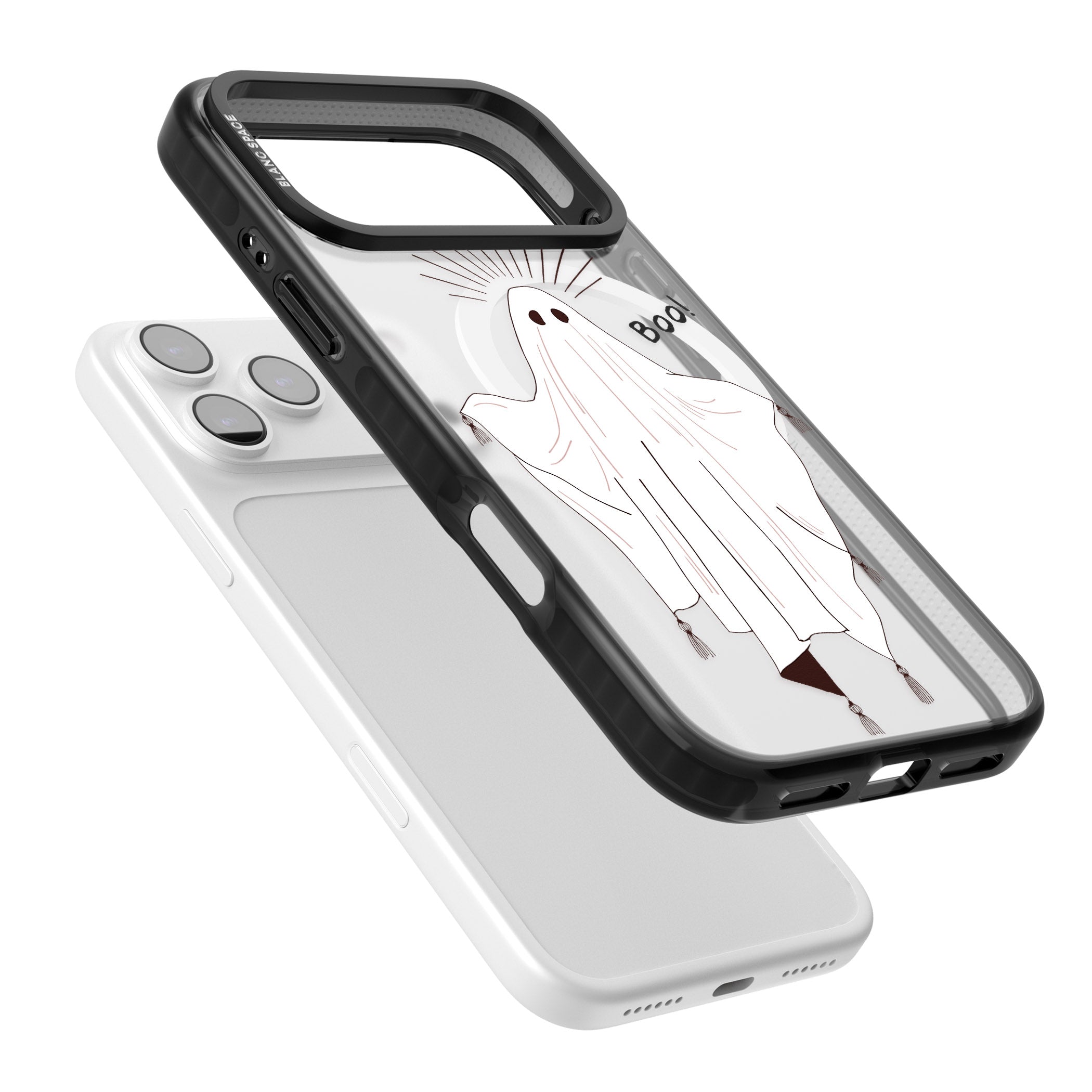 Boo! iPhone 17 Pro Max Impact Pro Black Phone Case Colours