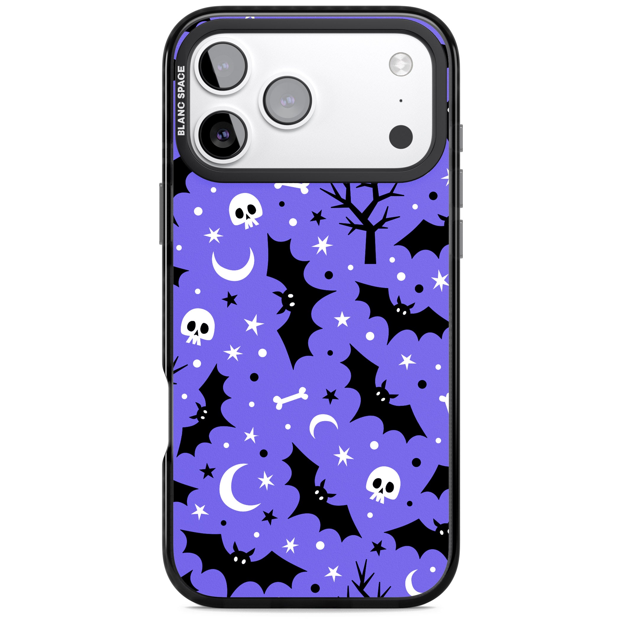 Bats N' Bones Pattern iPhone 17 Pro Max Impact Pro Black Phone Case