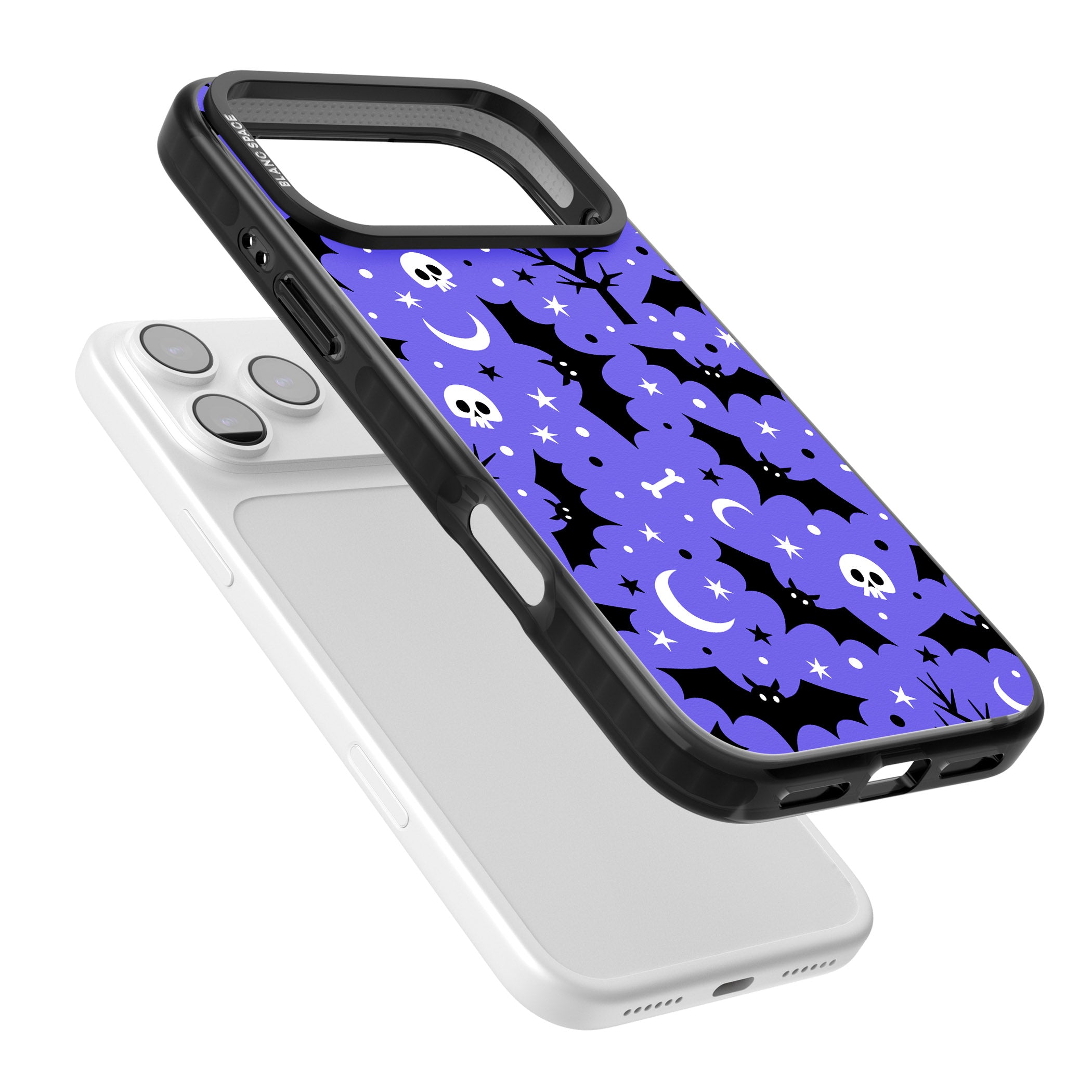 Bats N' Bones Pattern iPhone 17 Pro Max Impact Pro Black Phone Case Colours