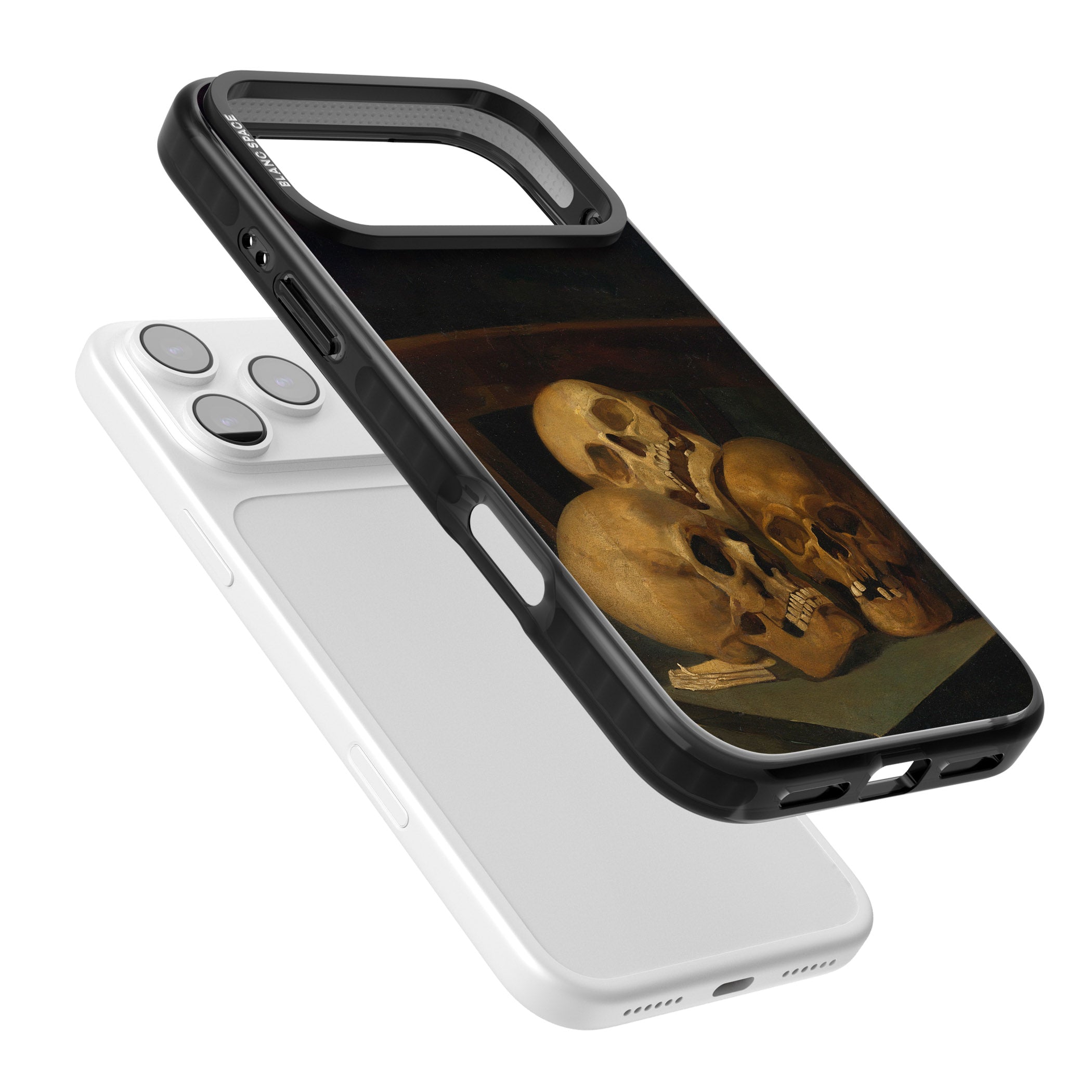 Still Life Of Three Skulls iPhone 17 Pro Impact Pro Black Phone Case Colours