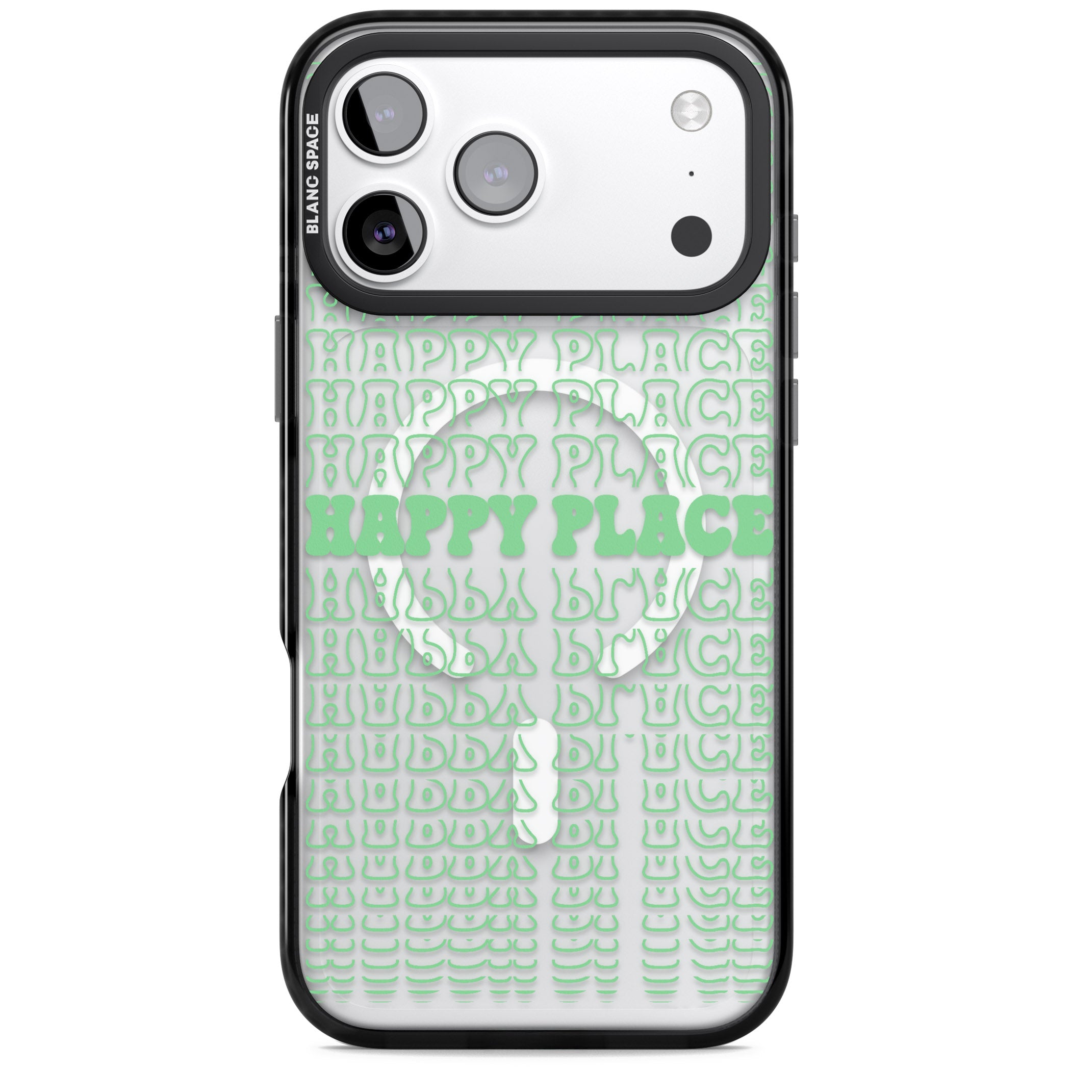 Happy Place (Green) iPhone 17 Pro Impact Pro Black Phone Case