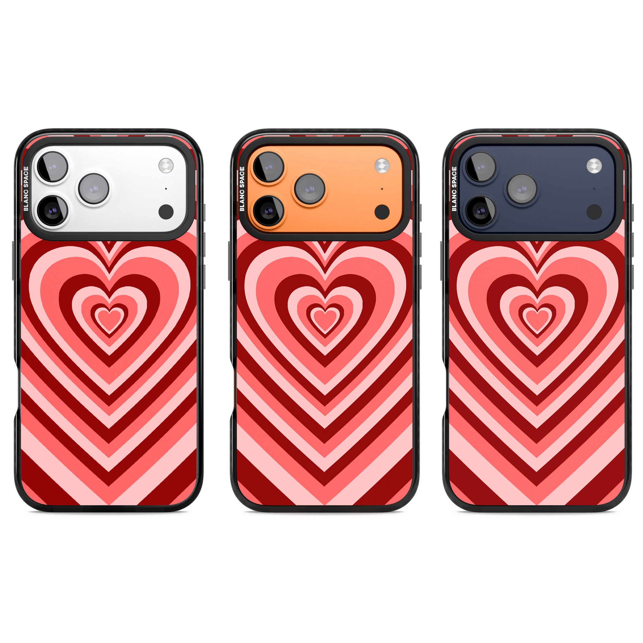 Red Heart Illusion iPhone 17 Pro Impact Pro Black Phone Case APT Impact Protection