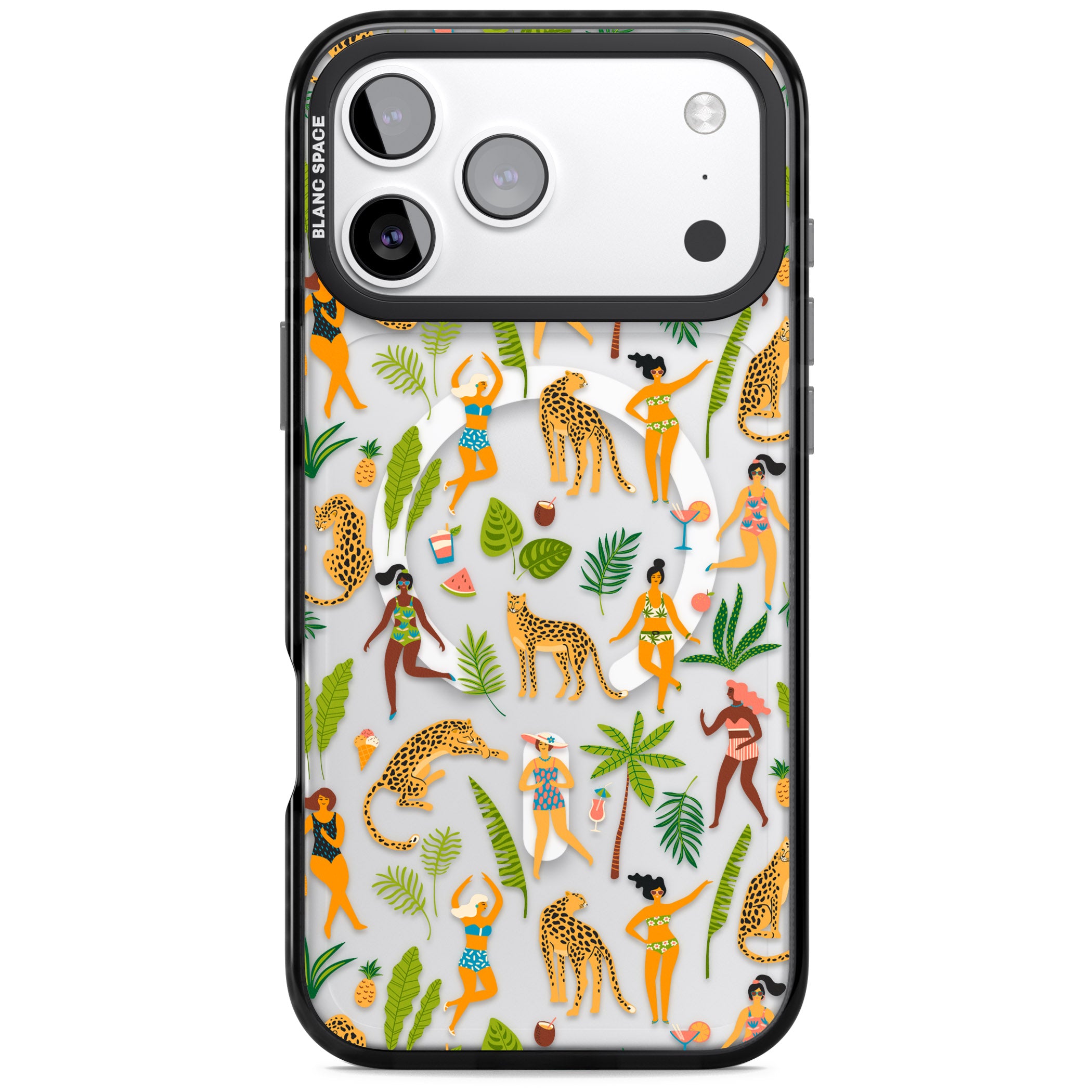 Tropical Party Vibes iPhone 17 Pro Max Impact Pro Black Phone Case