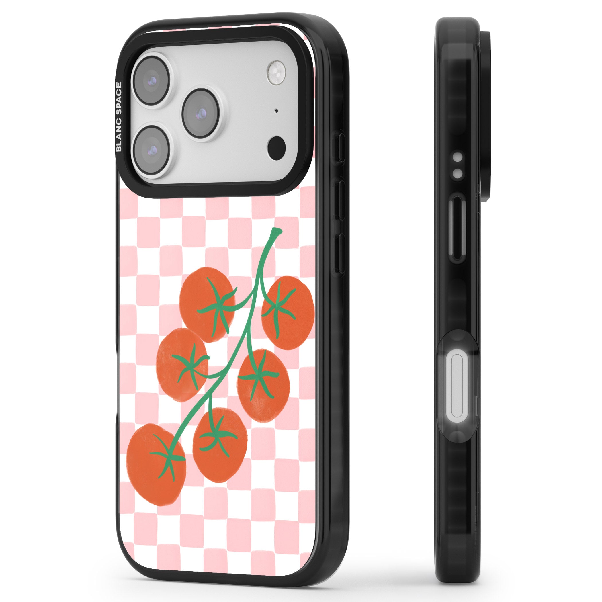 Loose Tomatoes iPhone 17 Pro Impact Pro Black Phone Case Side Profile