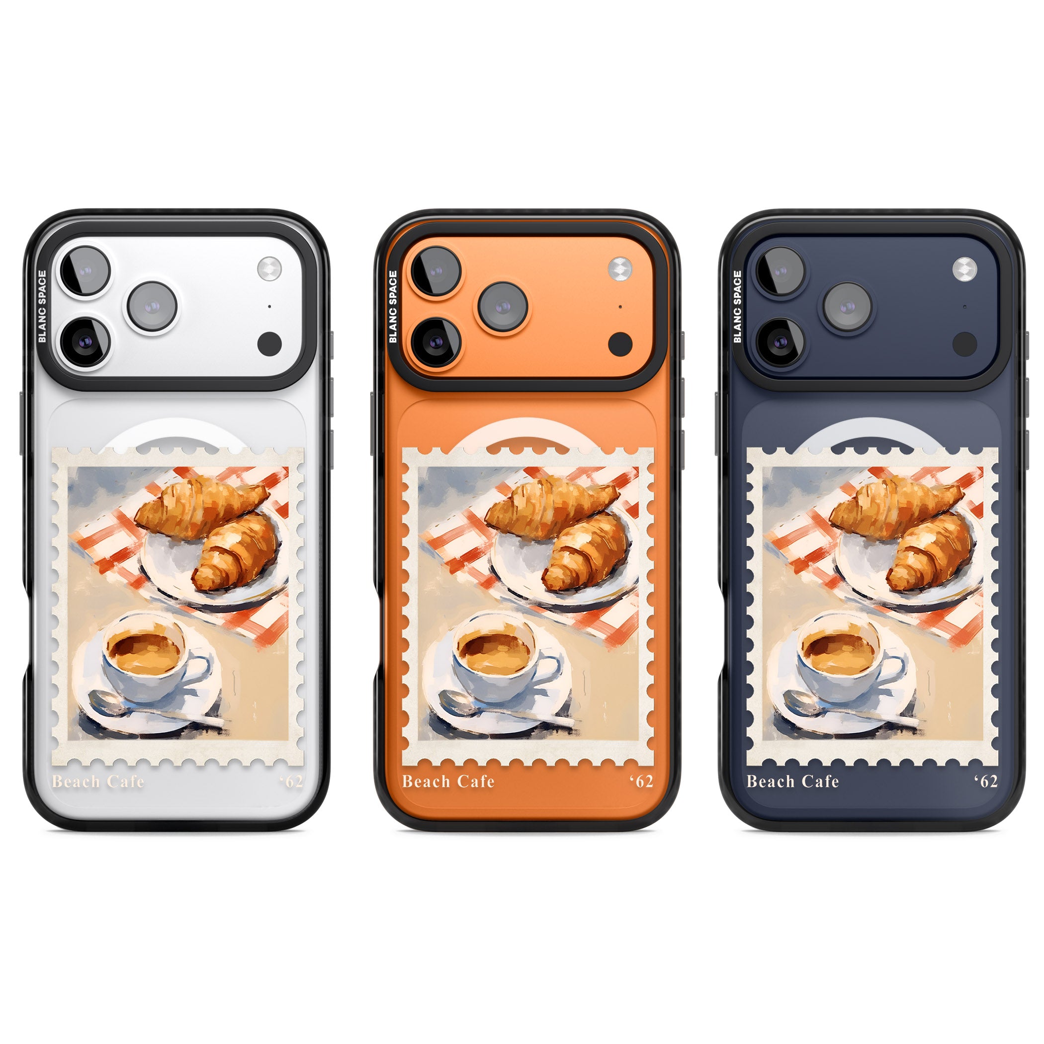 Cafe Stamp iPhone 17 Pro Impact Pro Black Phone Case APT Impact Protection