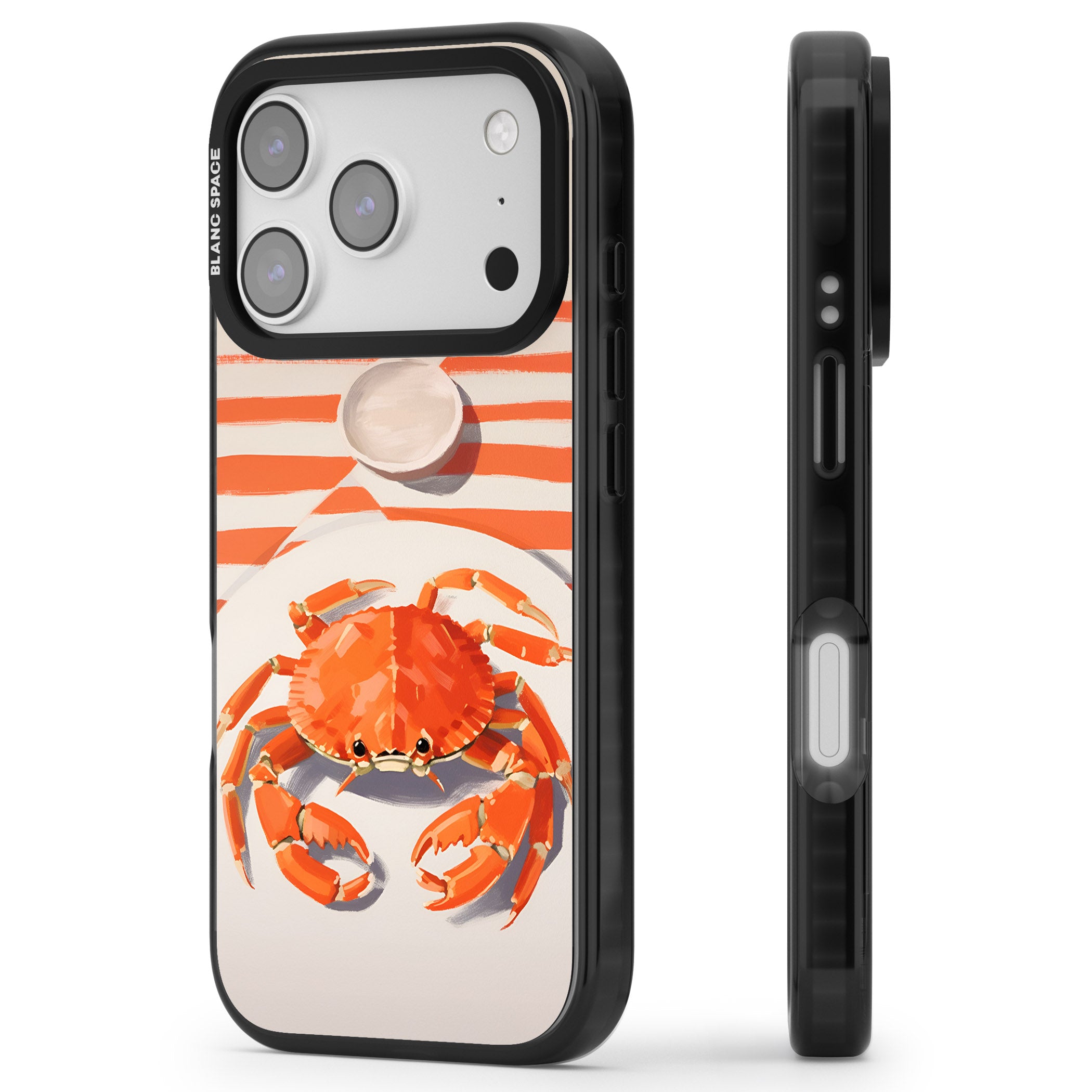 Beach Crab iPhone 17 Pro Impact Pro Black Phone Case Side Profile