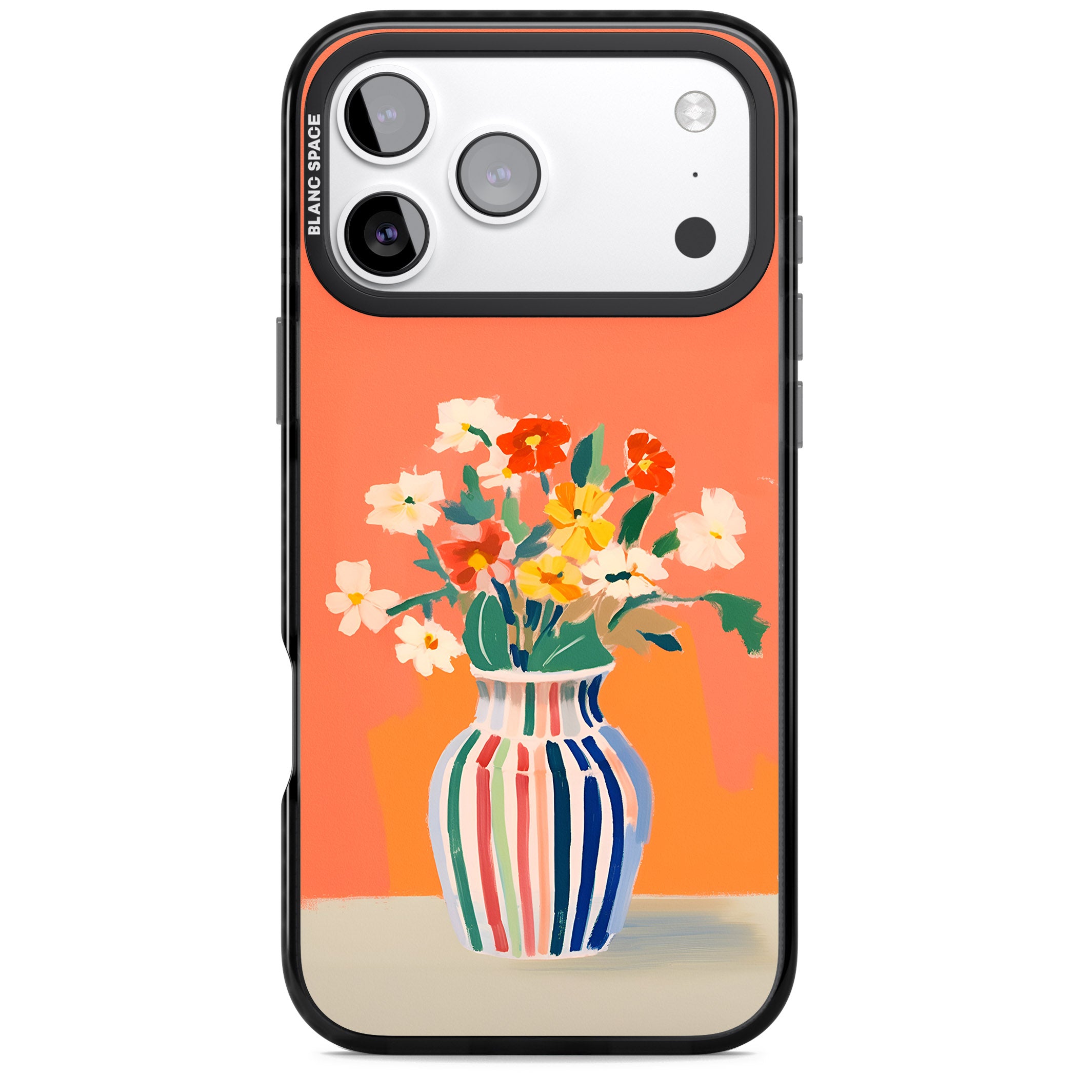 Coral Flower Vase iPhone 17 Pro Max Impact Pro Black Phone Case