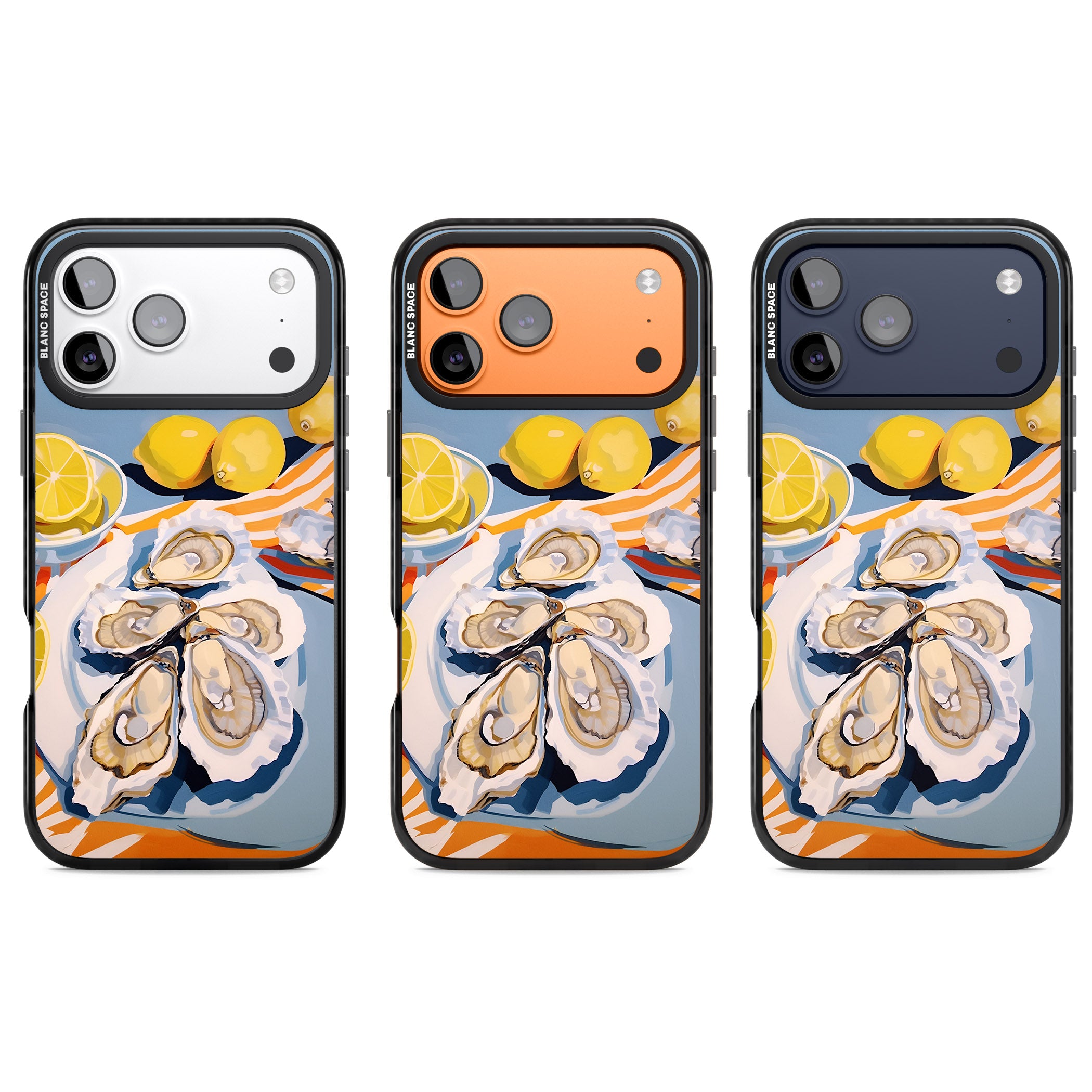 Fresh Oysters & Lemons iPhone 17 Pro Impact Pro Black Phone Case APT Impact Protection