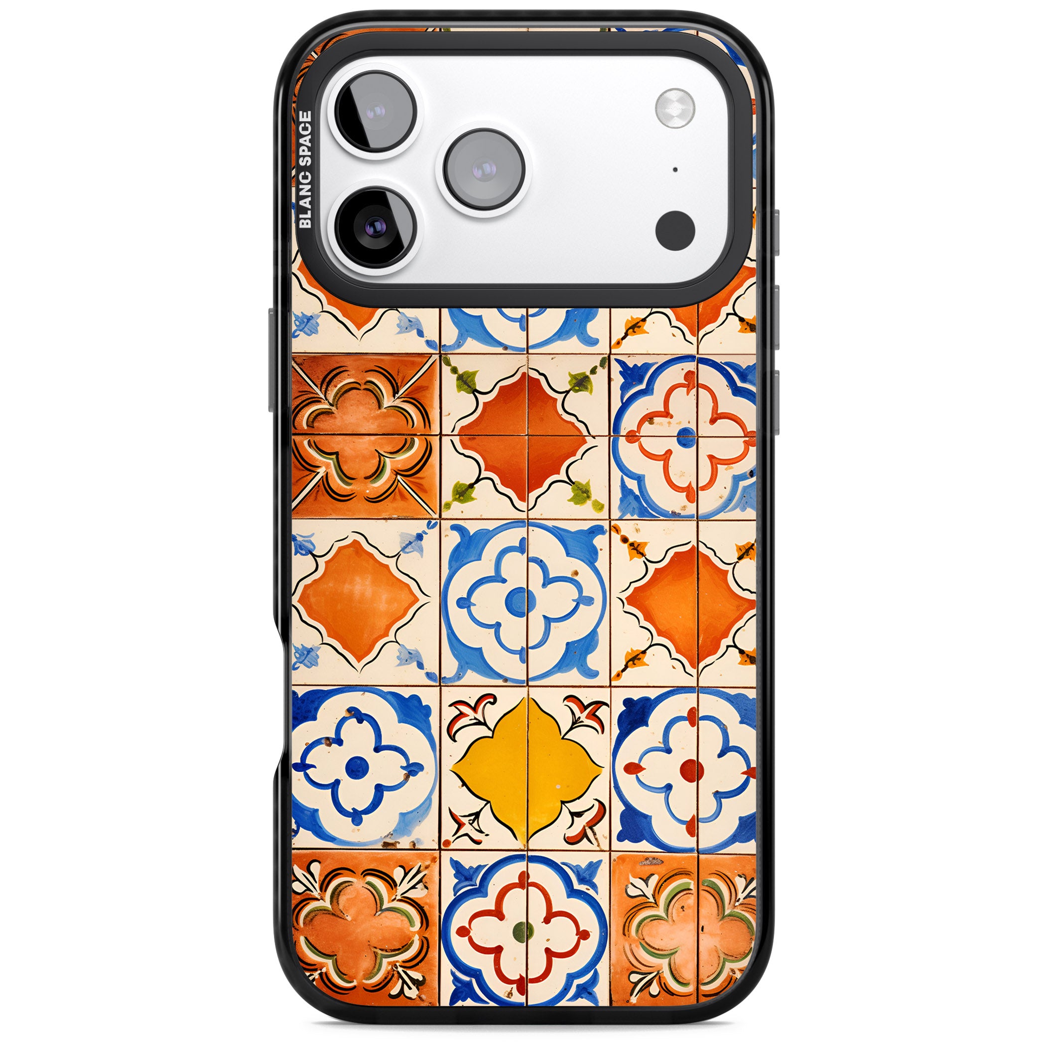 Spanish Mosaic Tiles iPhone 17 Pro Max Impact Pro Black Phone Case