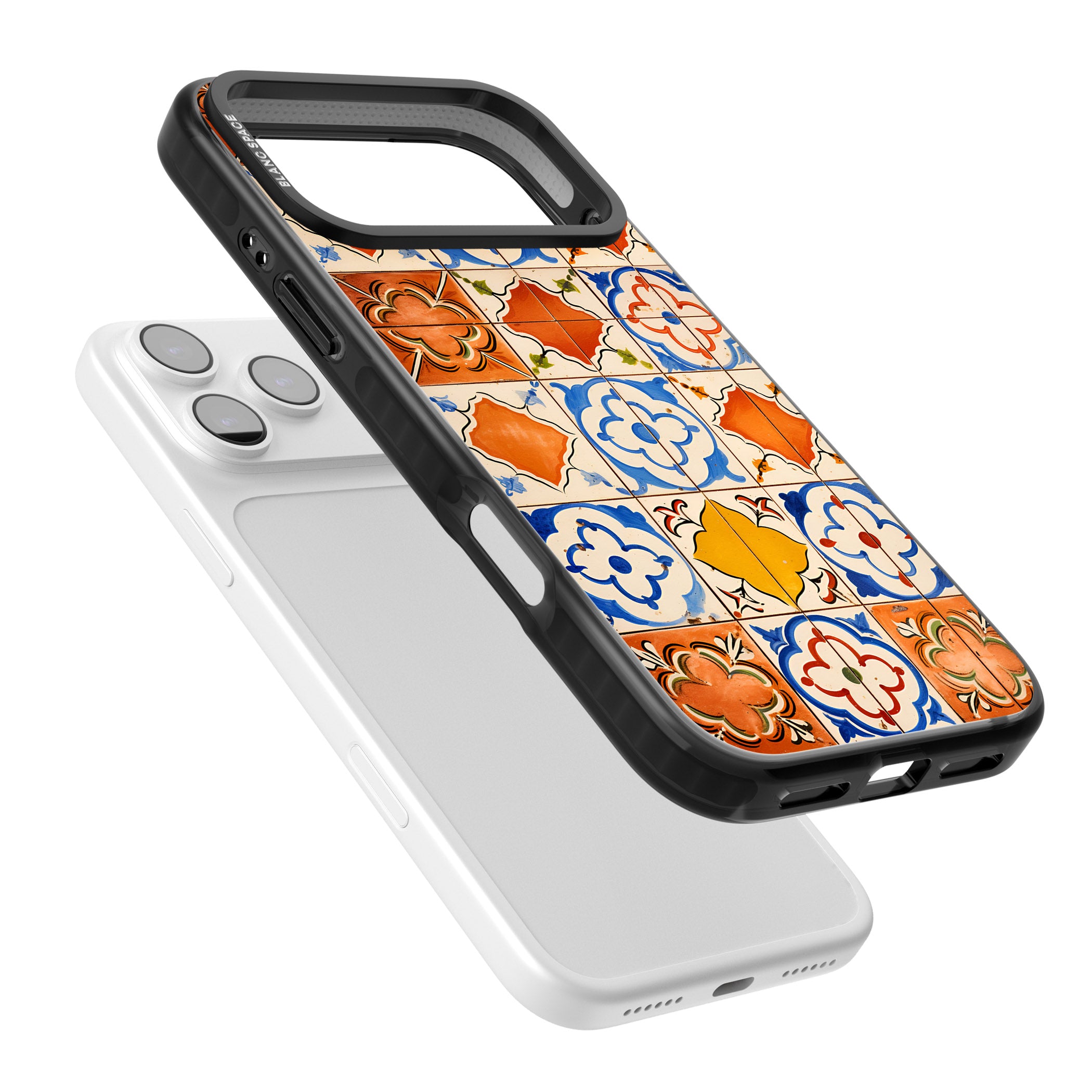Spanish Mosaic Tiles iPhone 17 Pro Max Impact Pro Black Phone Case Colours