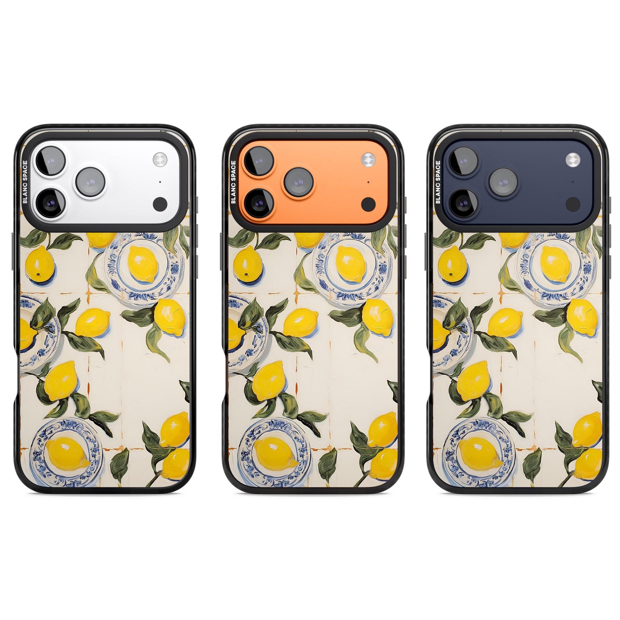 Lemons & Porcelain iPhone 17 Pro Impact Pro Black Phone Case APT Impact Protection