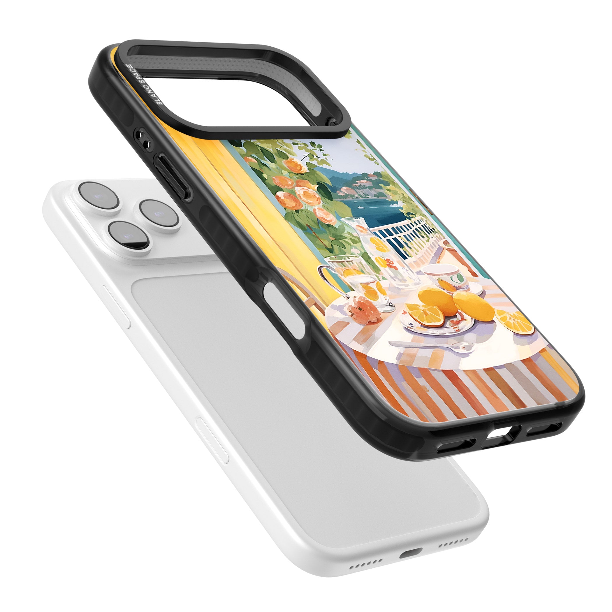 Amalfi Breakfast Balcony iPhone 17 Pro Max Impact Pro Black Phone Case Colours