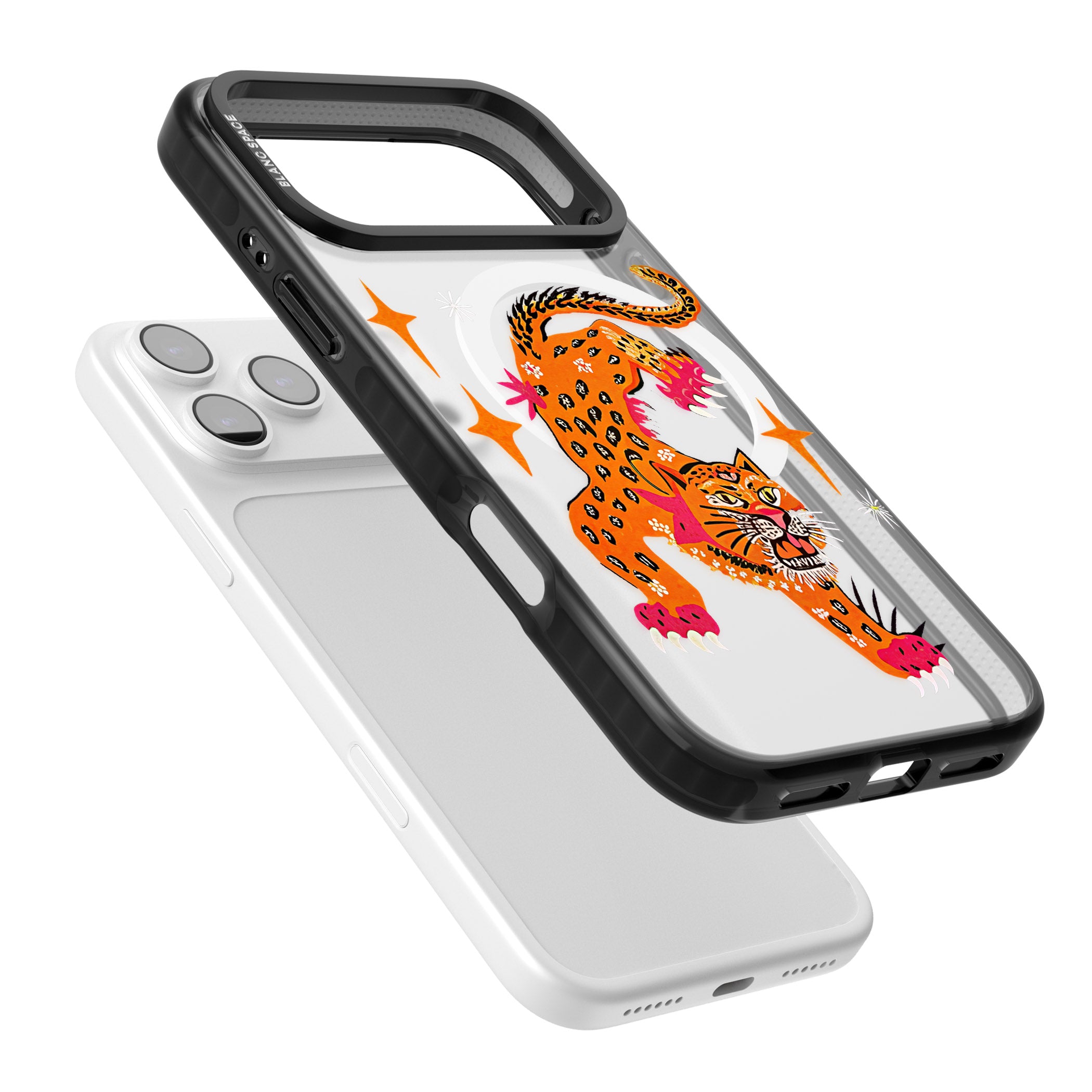 Fierce Jaguar Clear iPhone 17 Pro Max Impact Pro Black Phone Case Colours