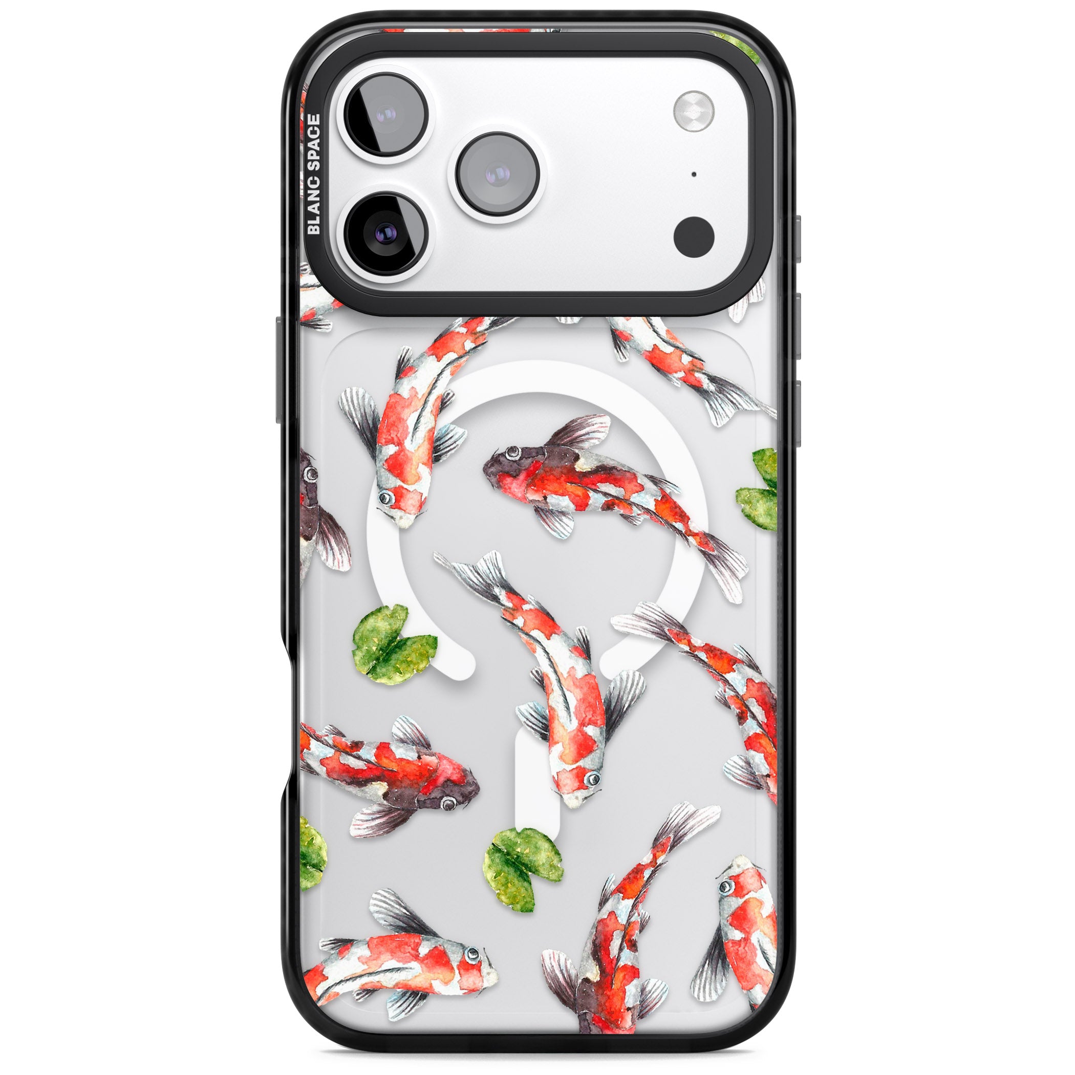 Koi Fish Watercolour iPhone 17 Pro Max Impact Pro Black Phone Case