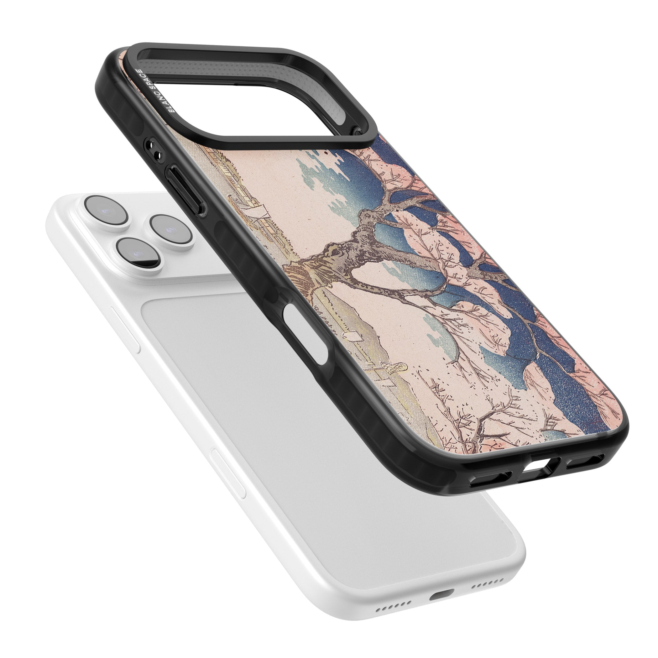 Vintage Japanese Illustrations Cherry Tree iPhone 17 Pro Max Impact Pro Black Phone Case Colours