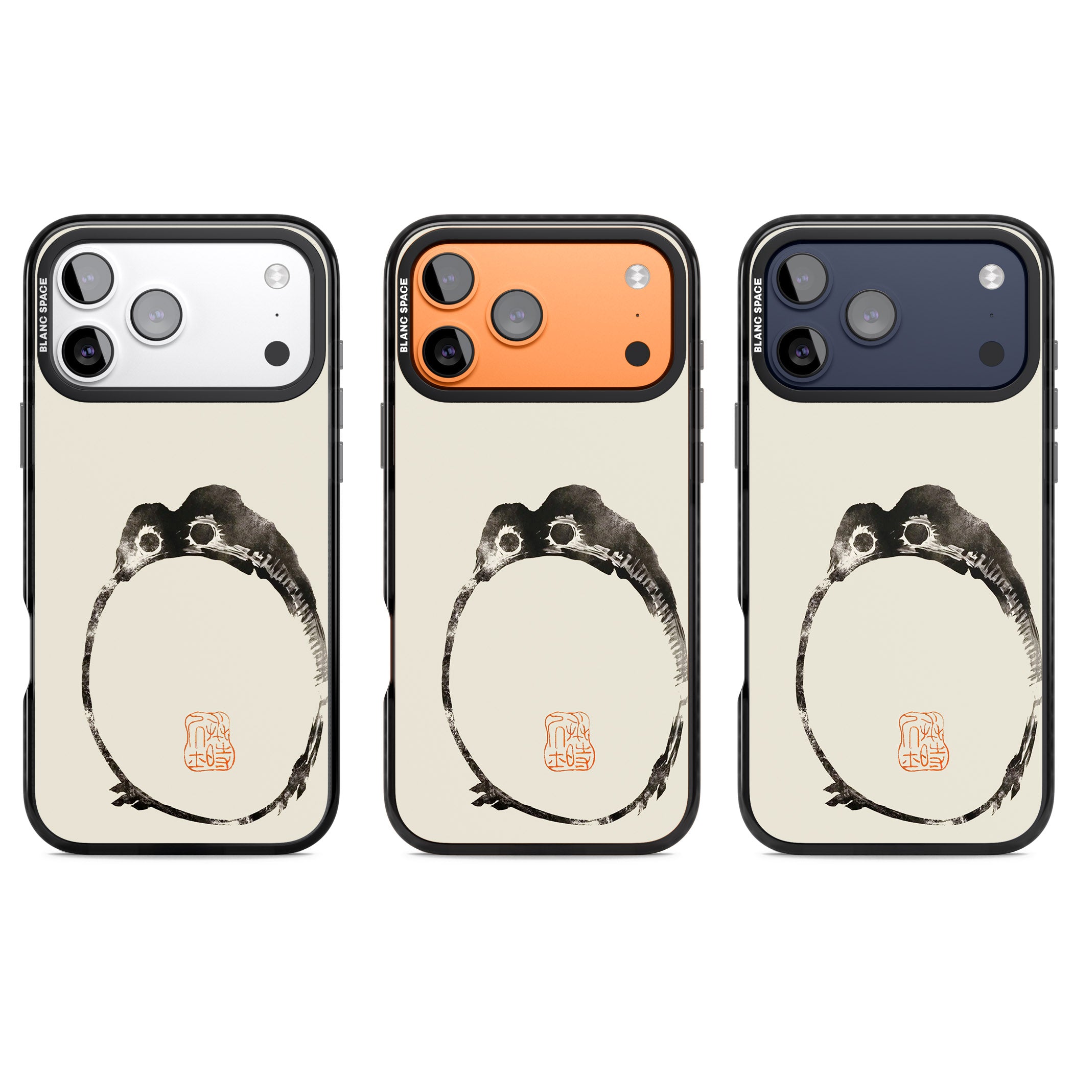 Matsumoto Hoji Round Frog iPhone 17 Pro Impact Pro Black Phone Case APT Impact Protection