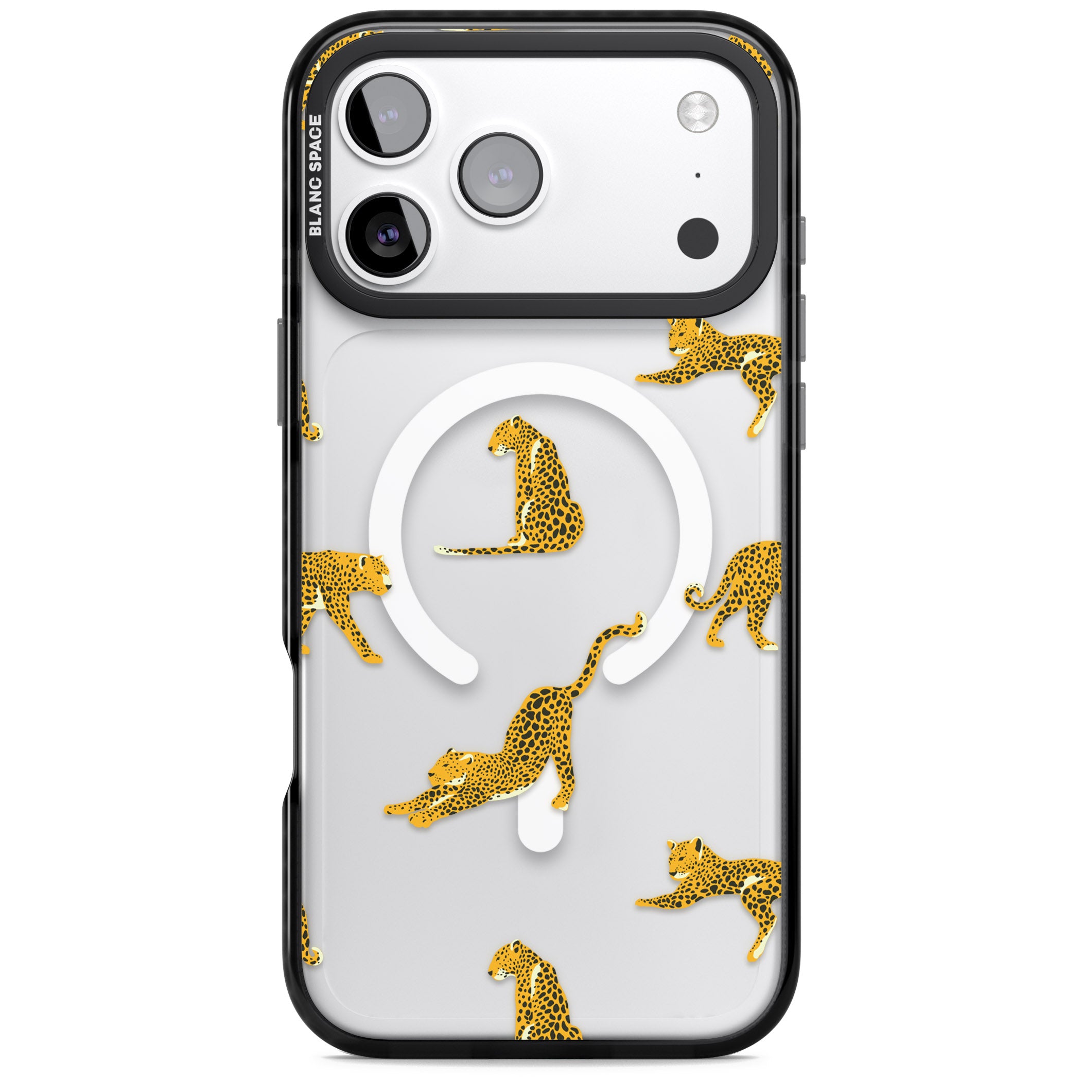 Leopard Spots iPhone 17 Pro Max Impact Pro Black Phone Case