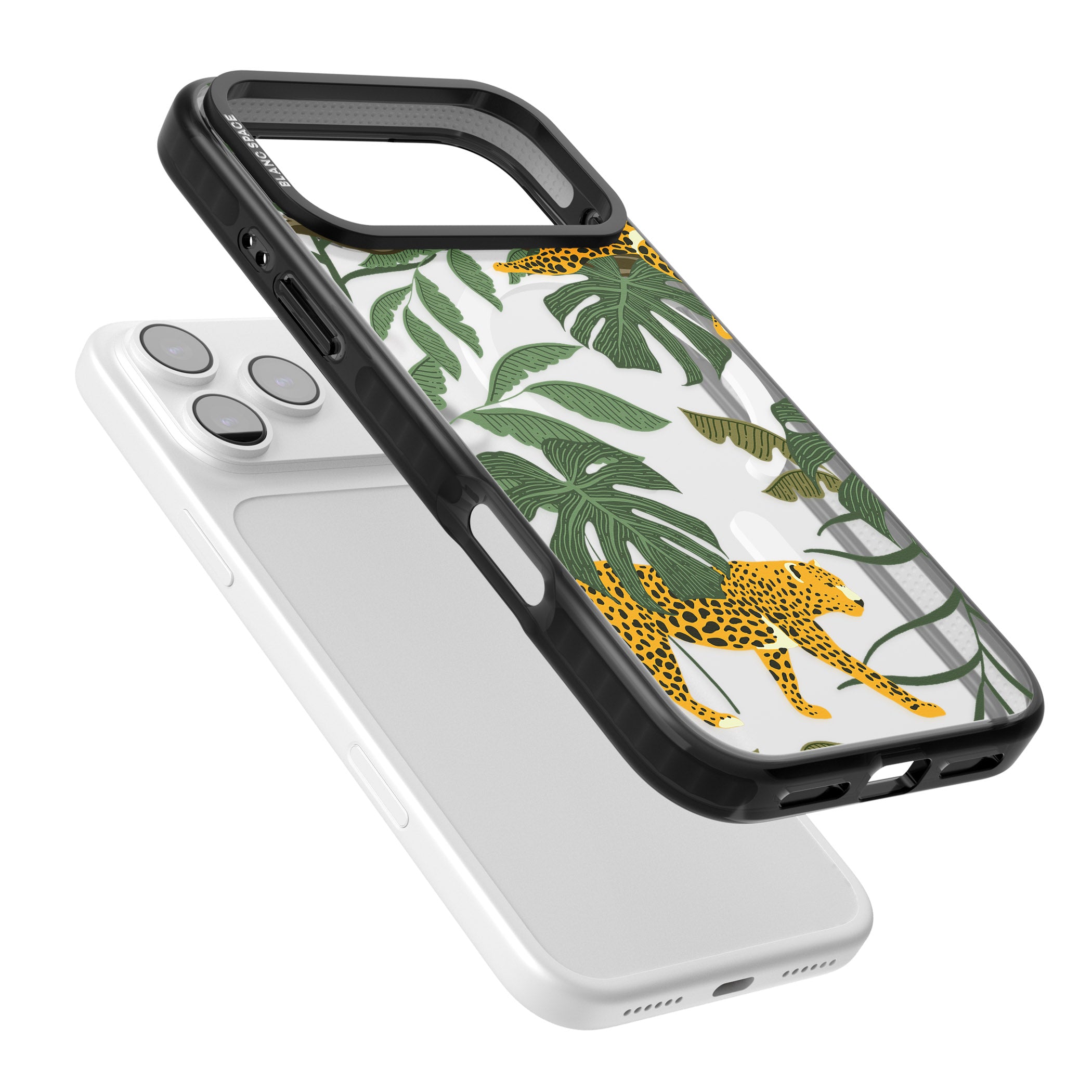 Jungle Cat Pattern iPhone 17 Pro Impact Pro Black Phone Case Colours