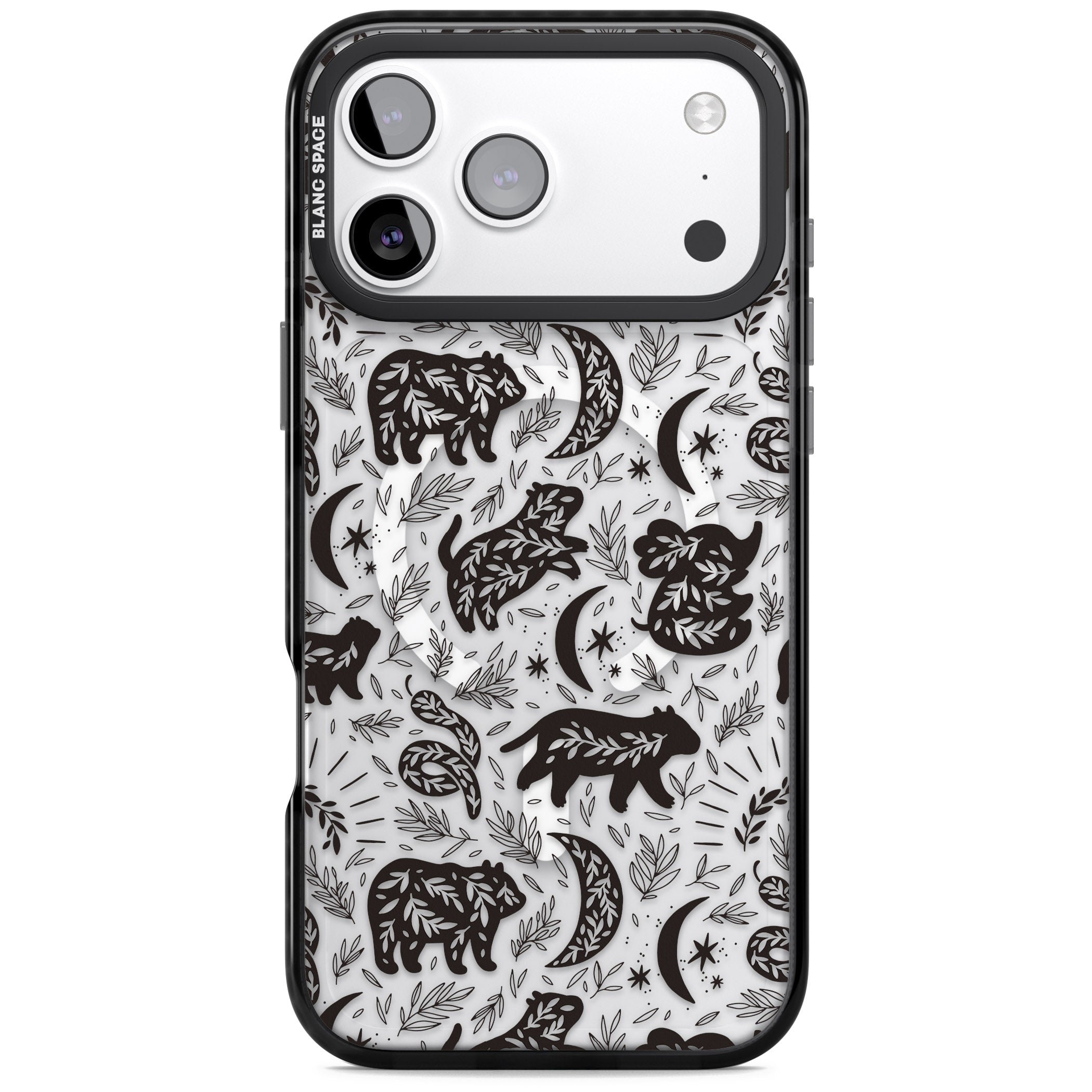 Midnight Forest Animals iPhone 17 Pro Max Impact Pro Black Phone Case