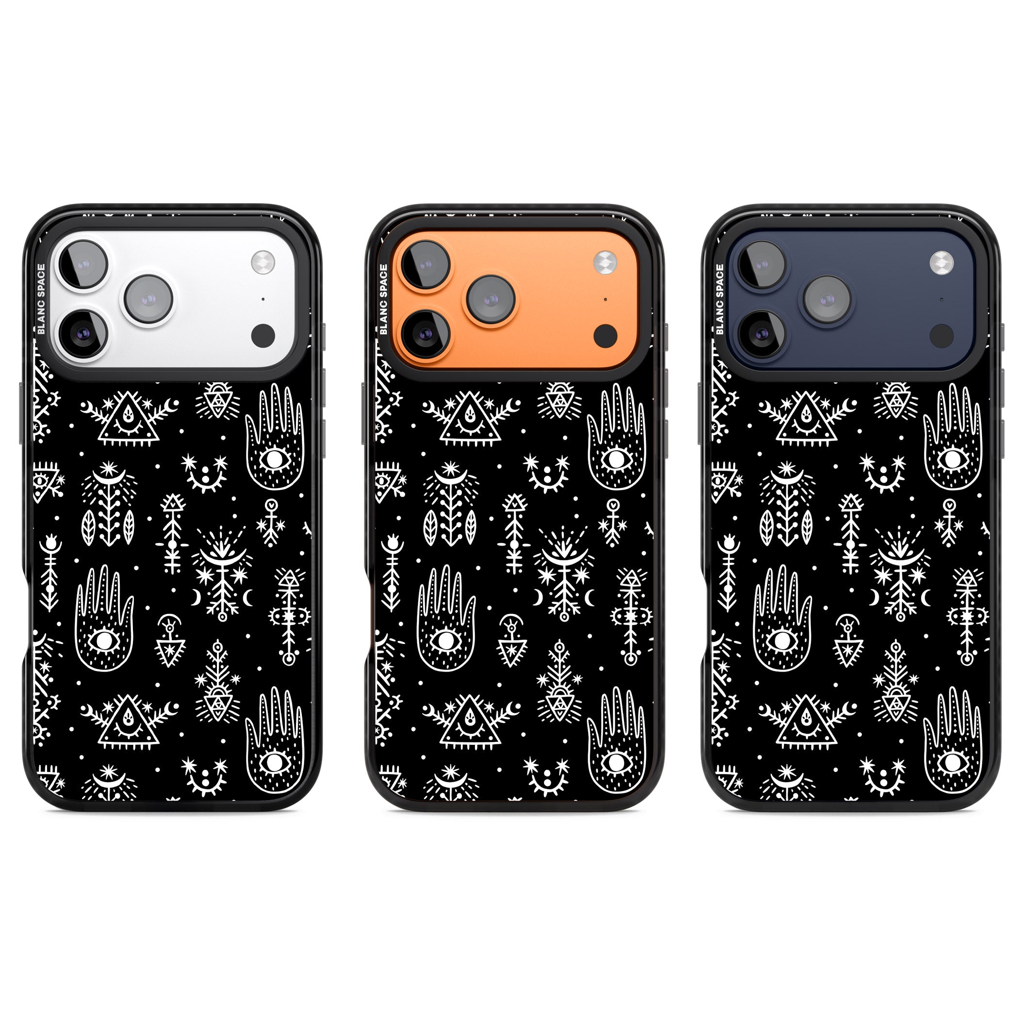 Tribal Symbols Black iPhone 17 Pro Impact Pro Black Phone Case APT Impact Protection