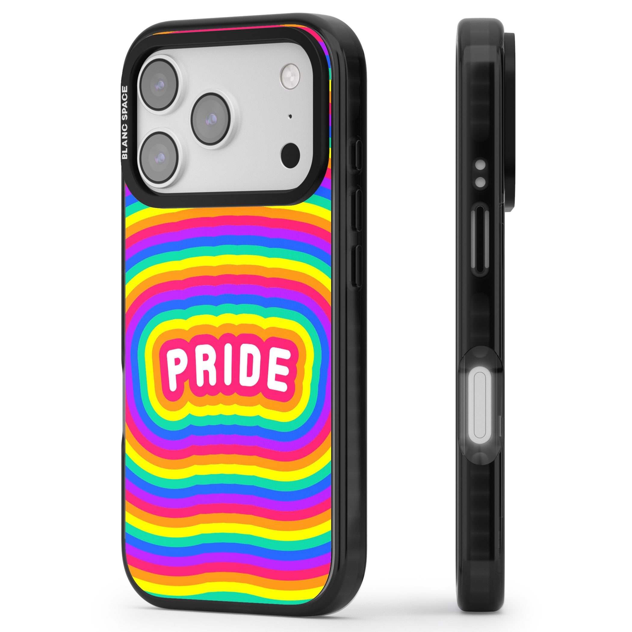 Pride iPhone 17 Pro Impact Pro Black Phone Case Side Profile