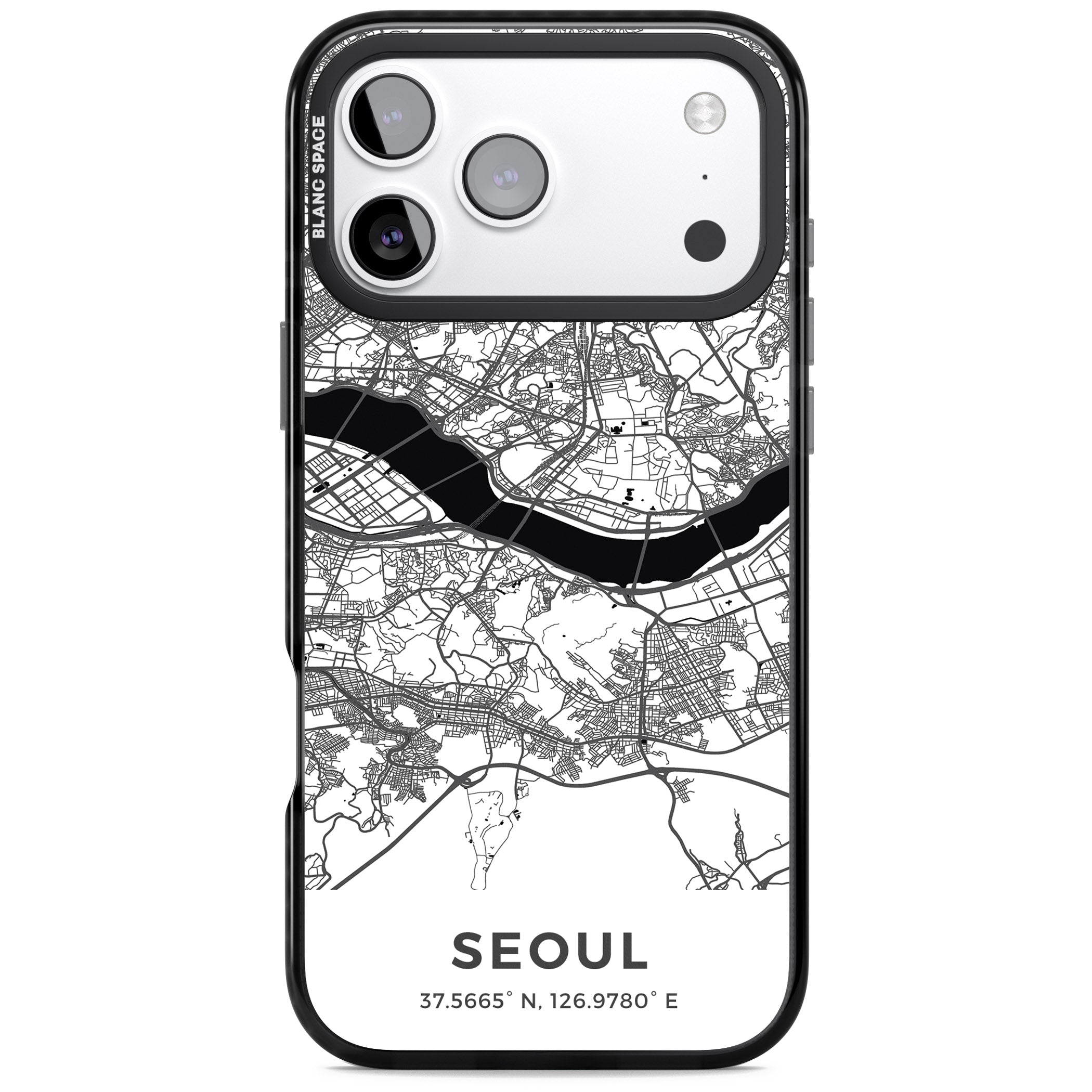 Seoul City Map iPhone 17 Pro Impact Pro Black Phone Case