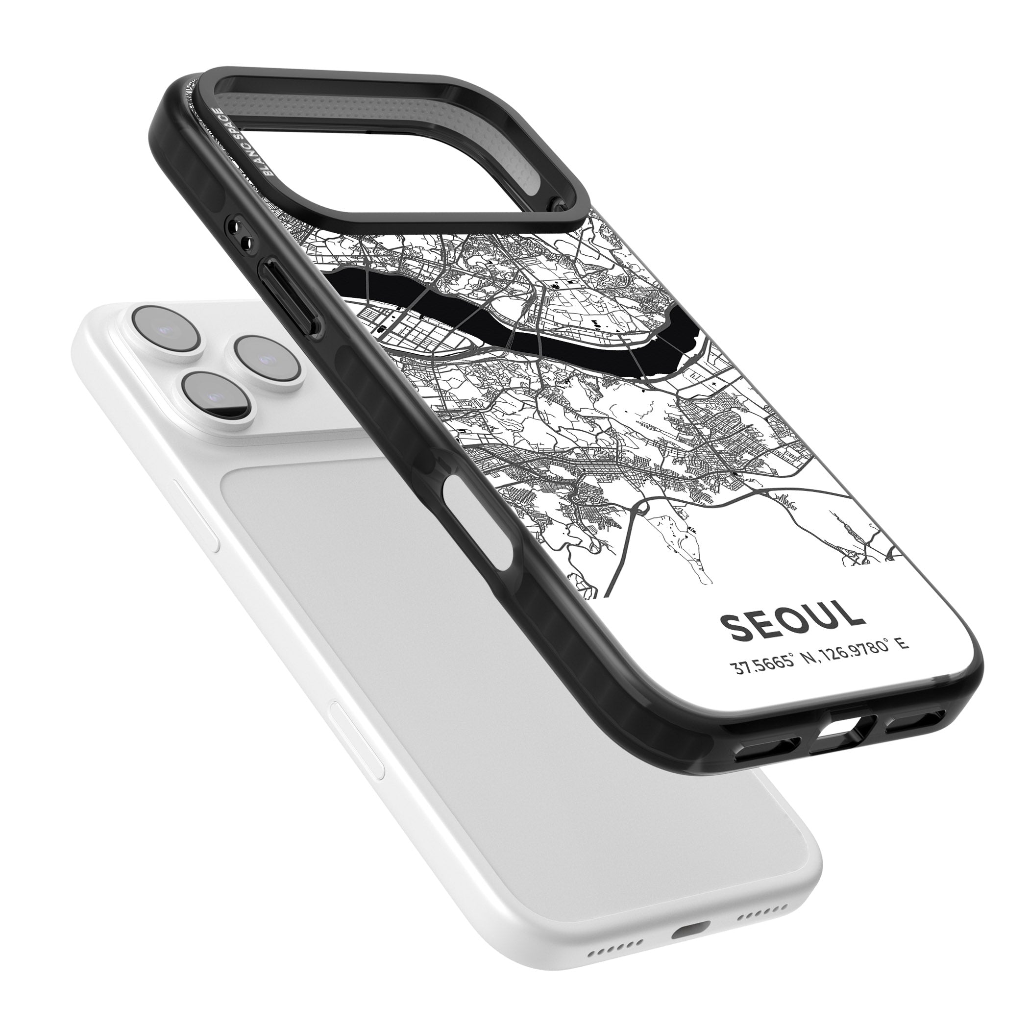 Seoul City Map iPhone 17 Pro Max Impact Pro Black Phone Case Colours