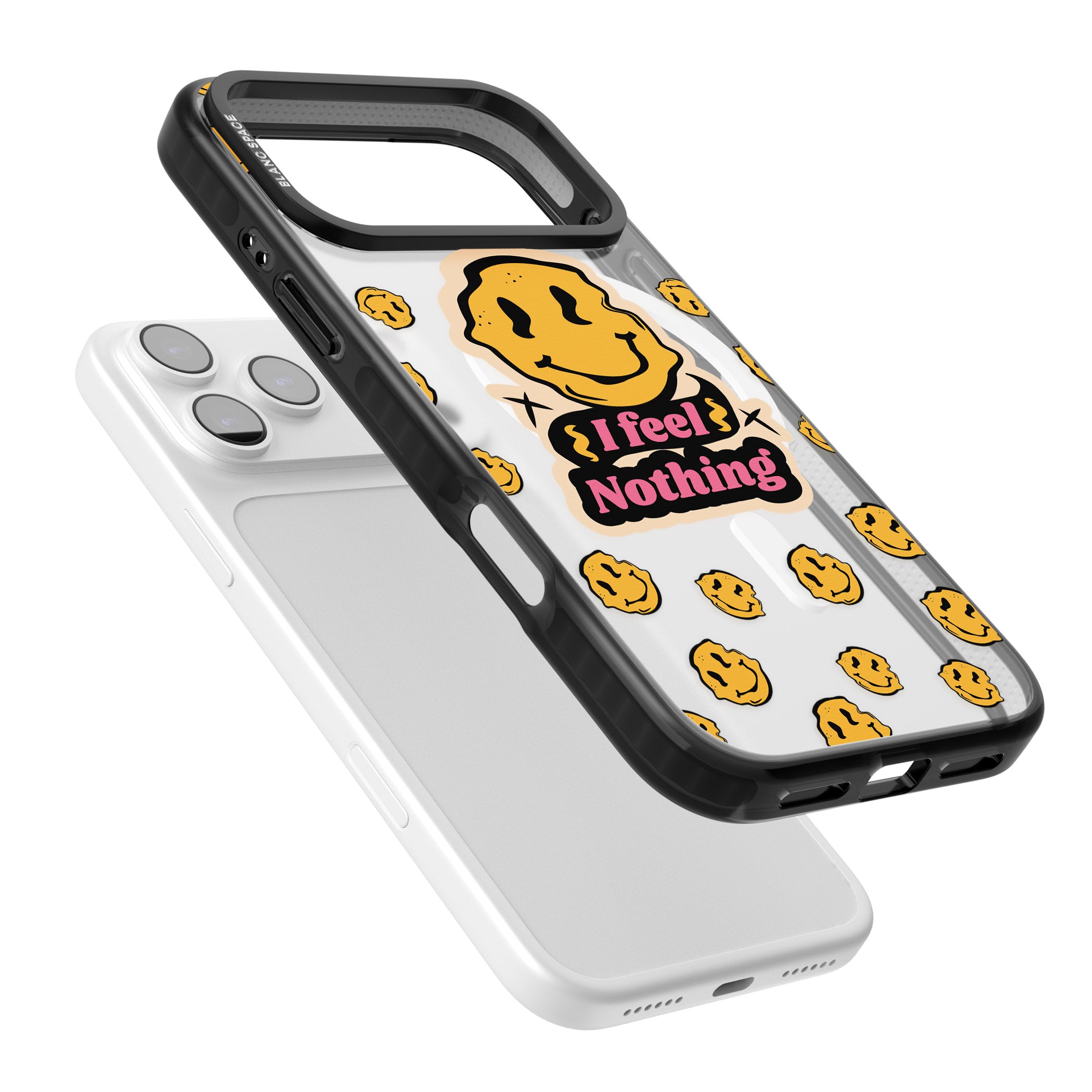 I Feel Nothing (Clear) iPhone 17 Pro Impact Pro Black Phone Case Colours