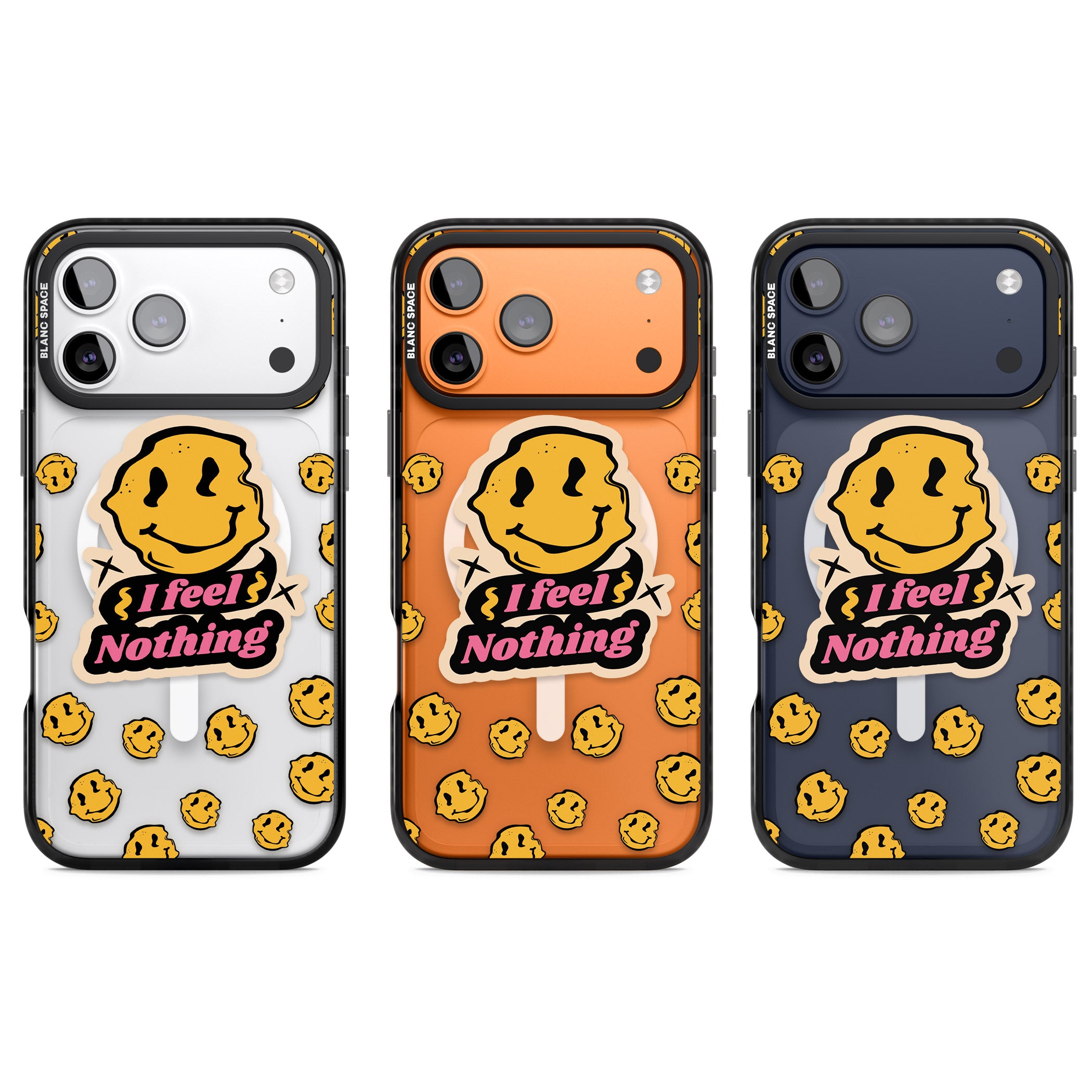 I Feel Nothing (Clear) iPhone 17 Pro Impact Pro Black Phone Case APT Impact Protection