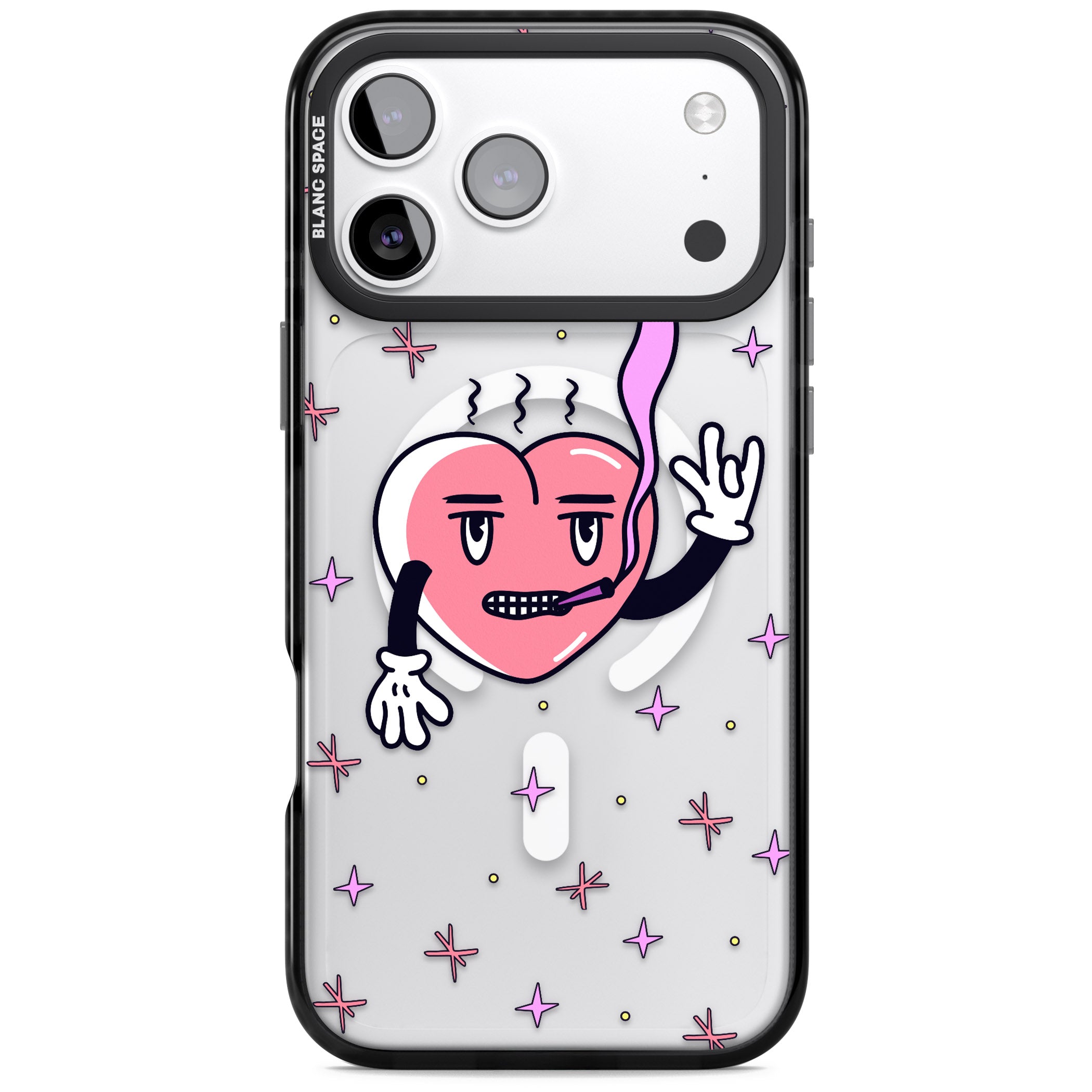 Quirky Heart iPhone 17 Pro Impact Pro Black Phone Case