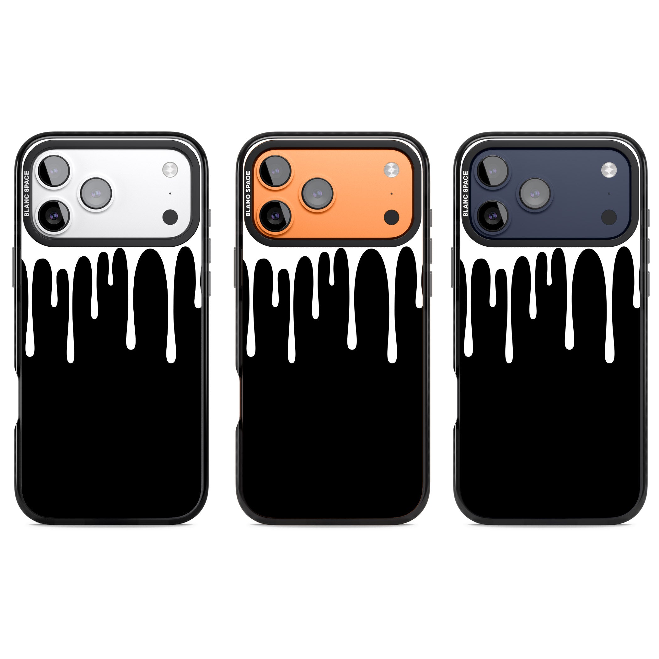 Melted Effect: White & Black iPhone 17 Pro Impact Pro Black Phone Case APT Impact Protection